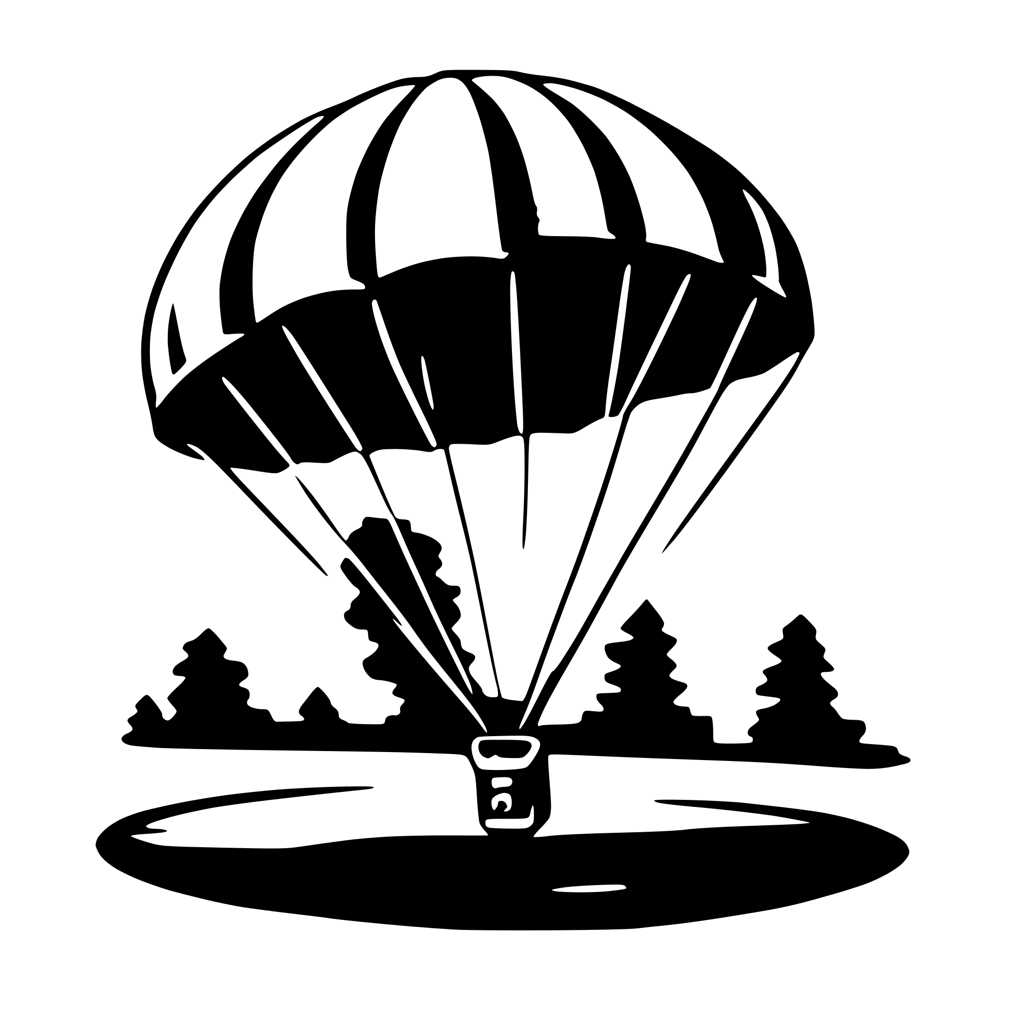 AI-generated SVG of a PARACHUTE
