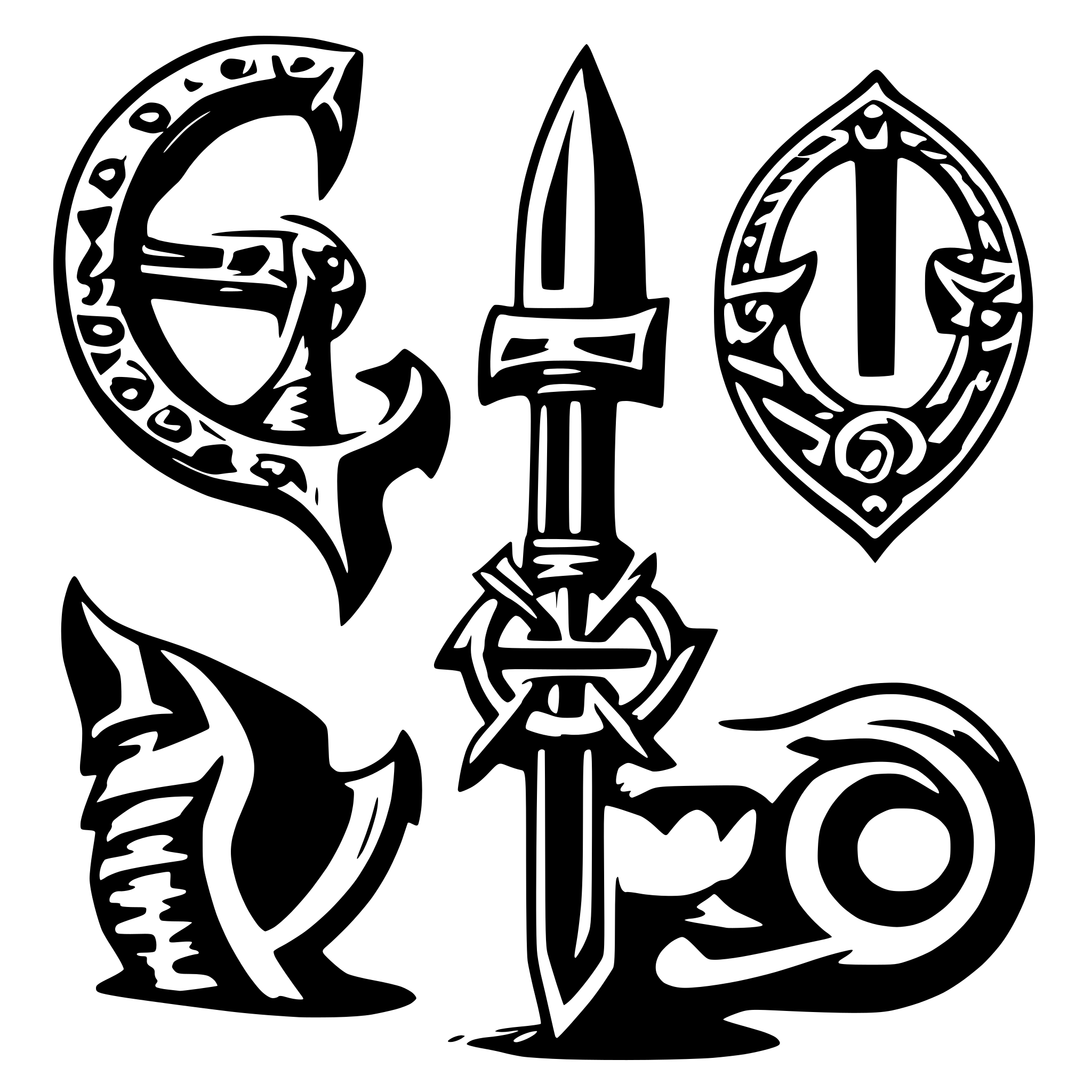 AI-generated SVG of a viking symbols