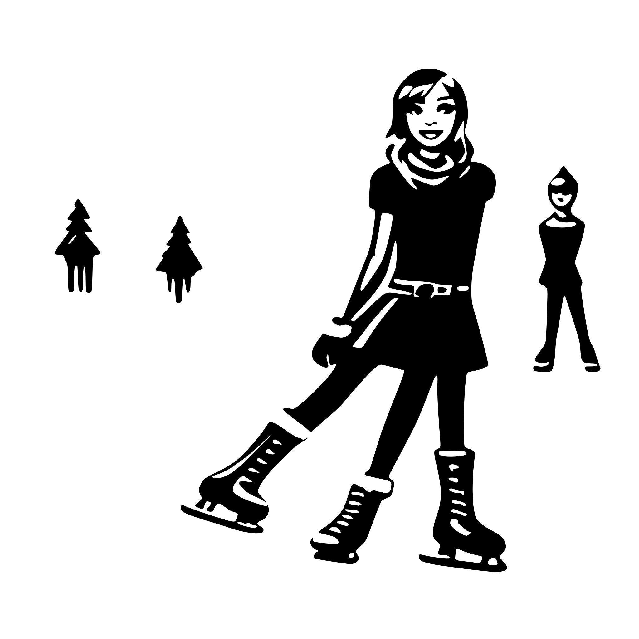 AI-generated SVG of a ice skating
