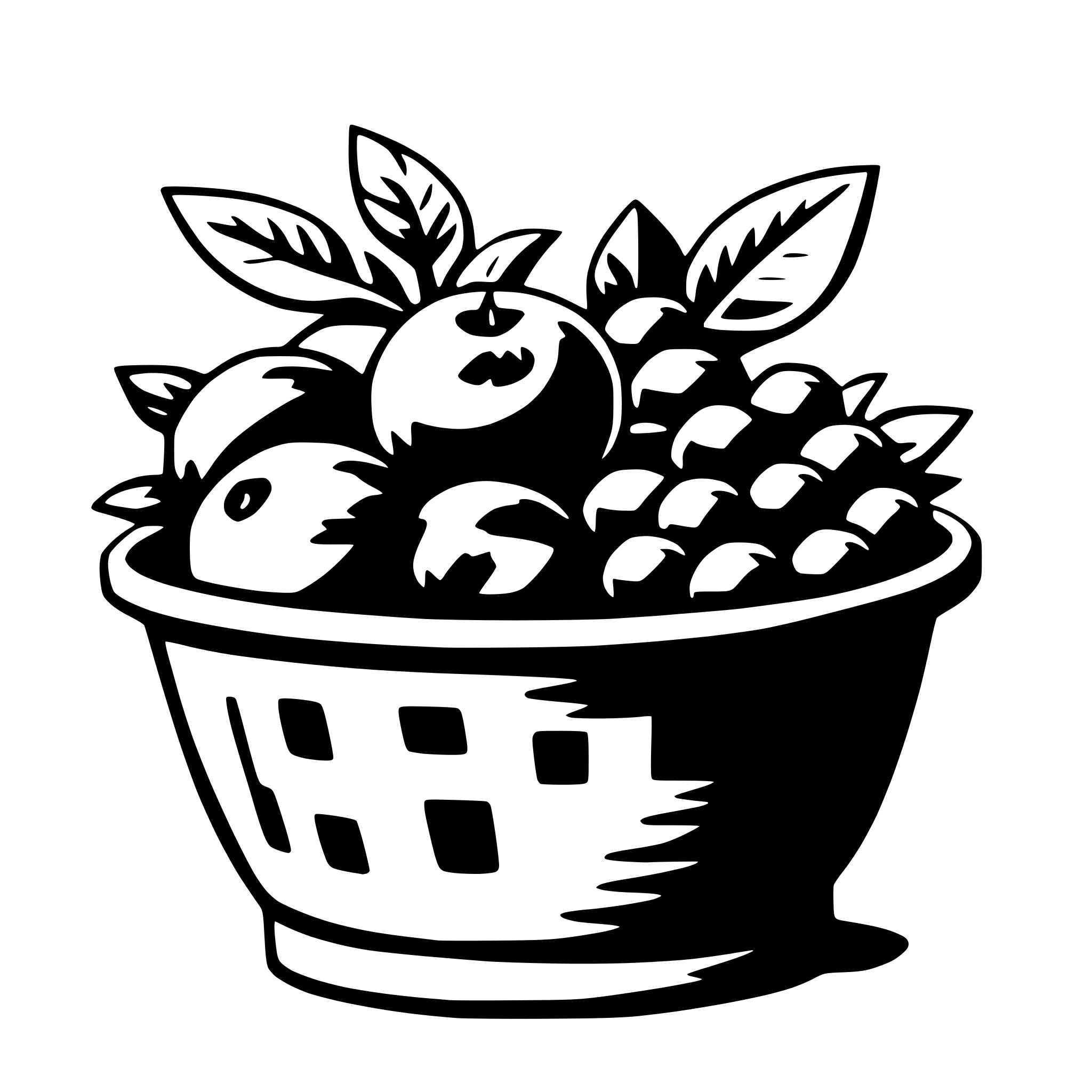 AI-generated SVG of a fruit basket
