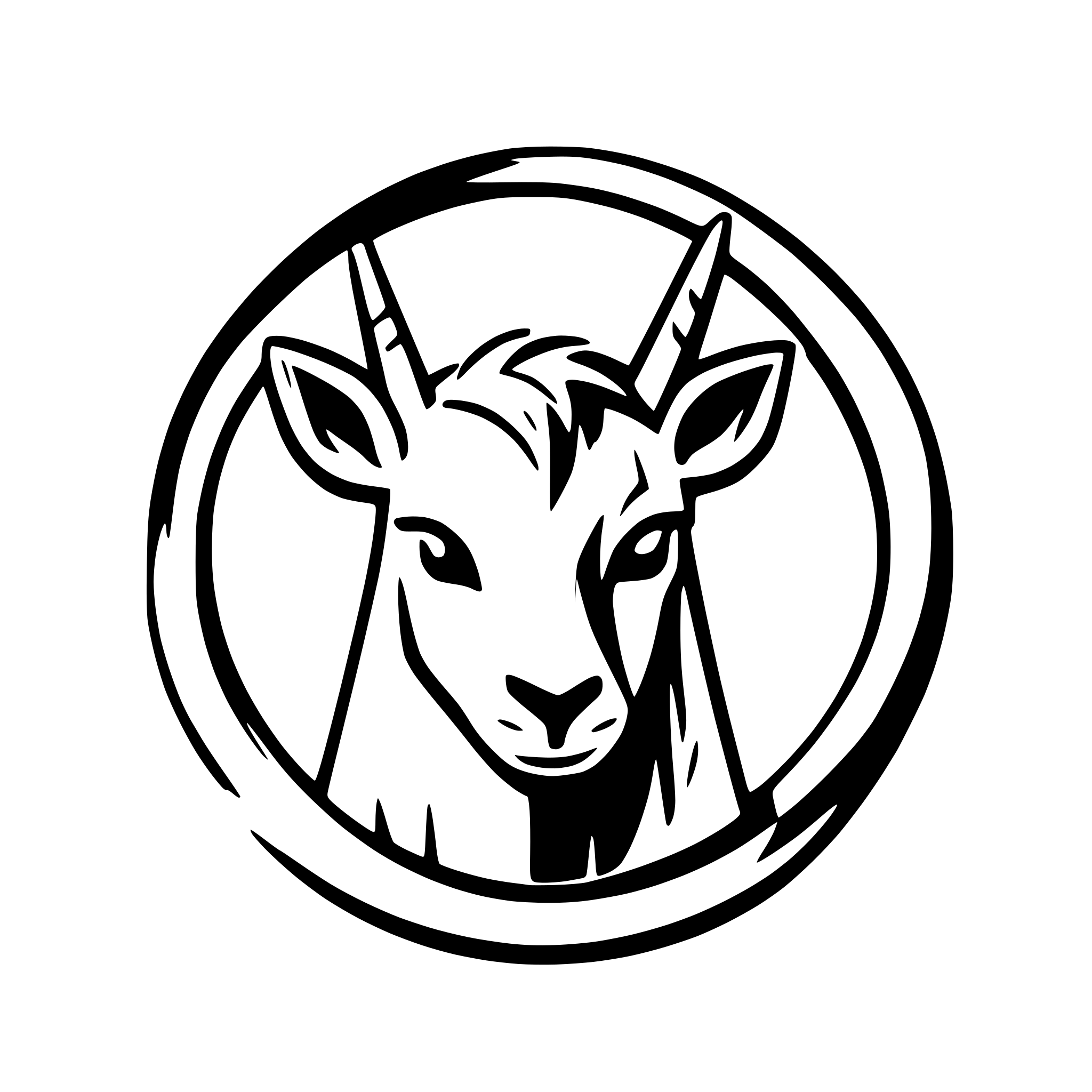 AI-generated SVG of 'symmetric lama head'