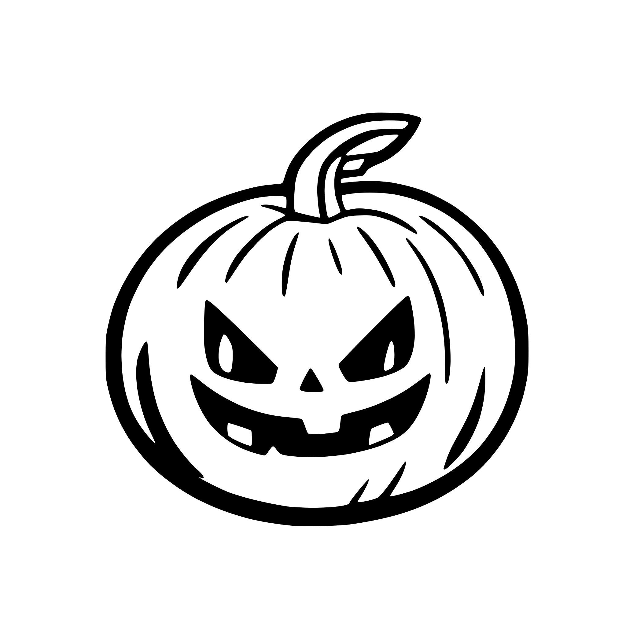 AI-generated SVG of a Halloweenpumpkin