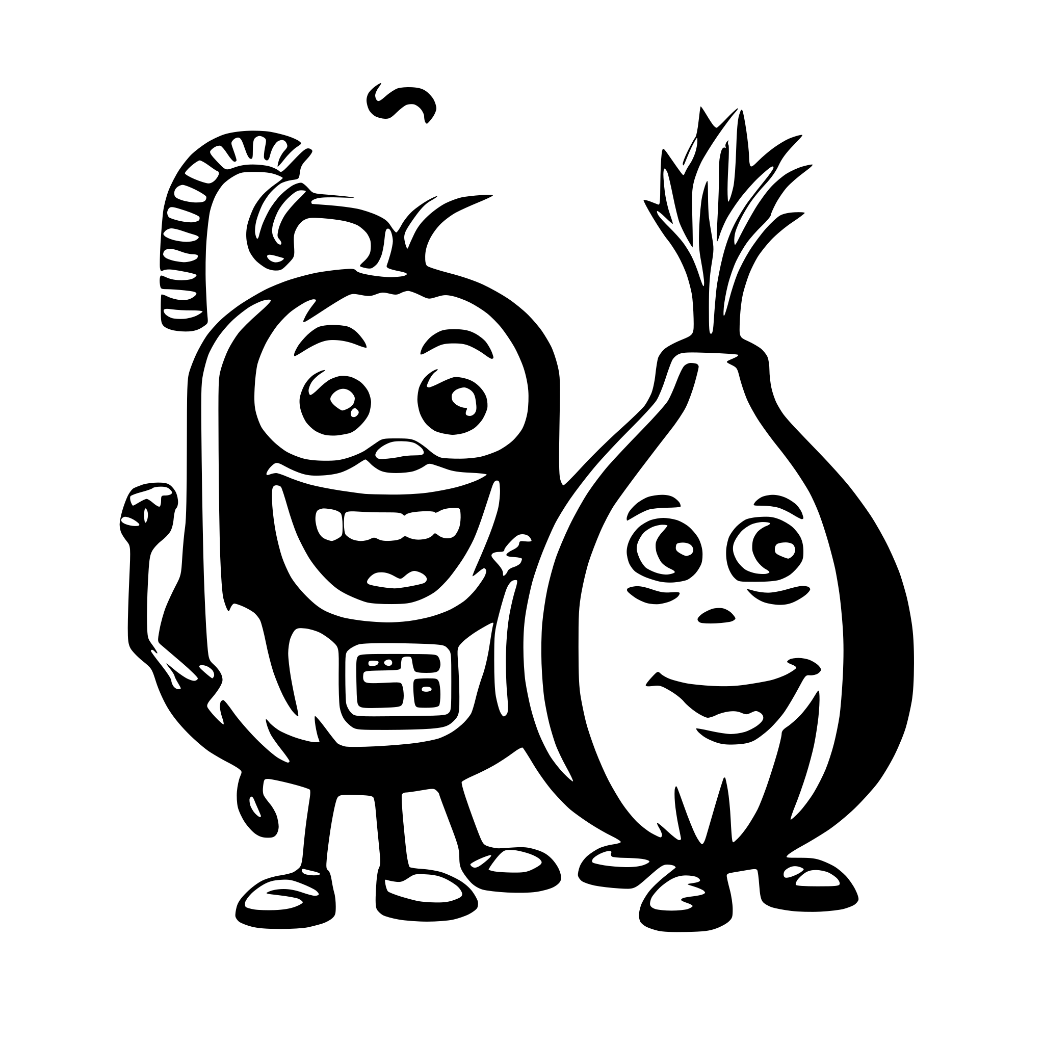 AI-generated SVG of 'funny onion with telefon'