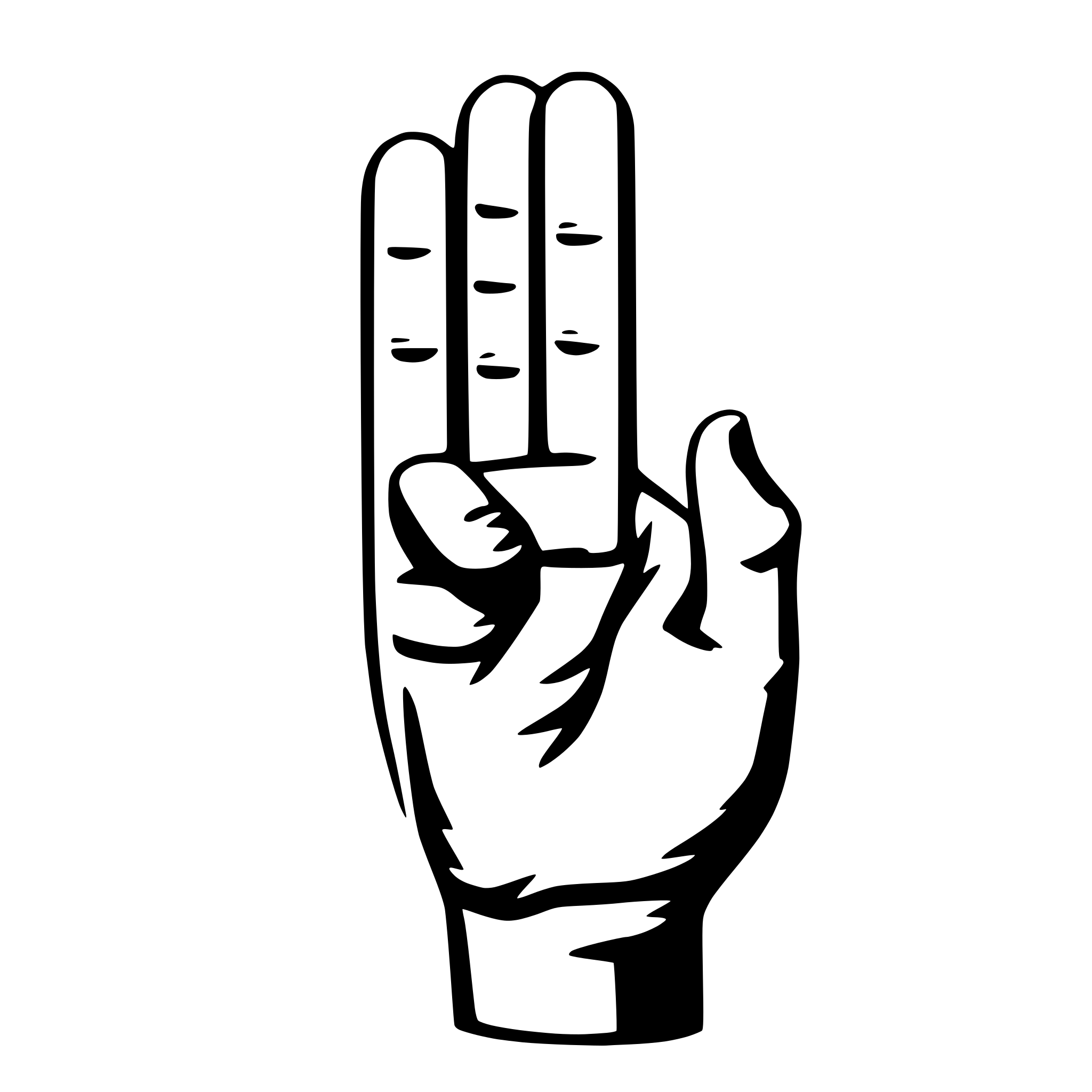 AI-generated SVG of 'slib someone the finger'