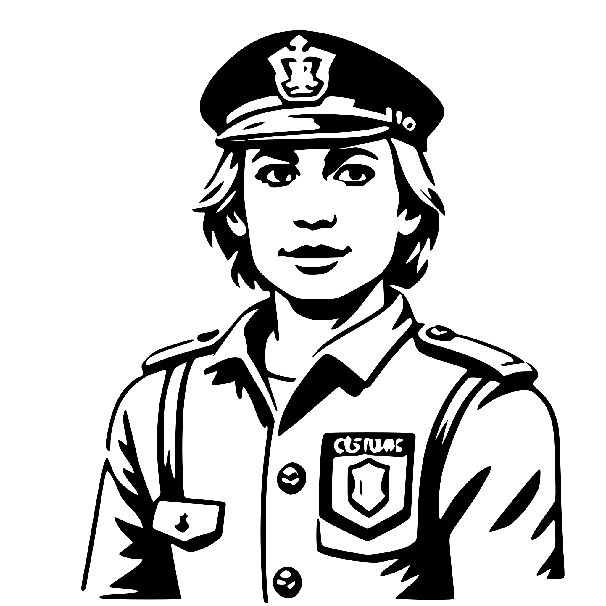 AI-generated SVG of a customs officer