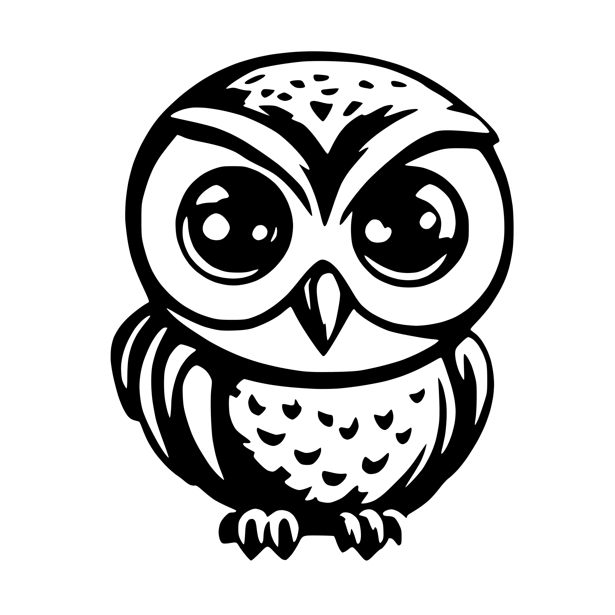 AI-generated SVG of a owl