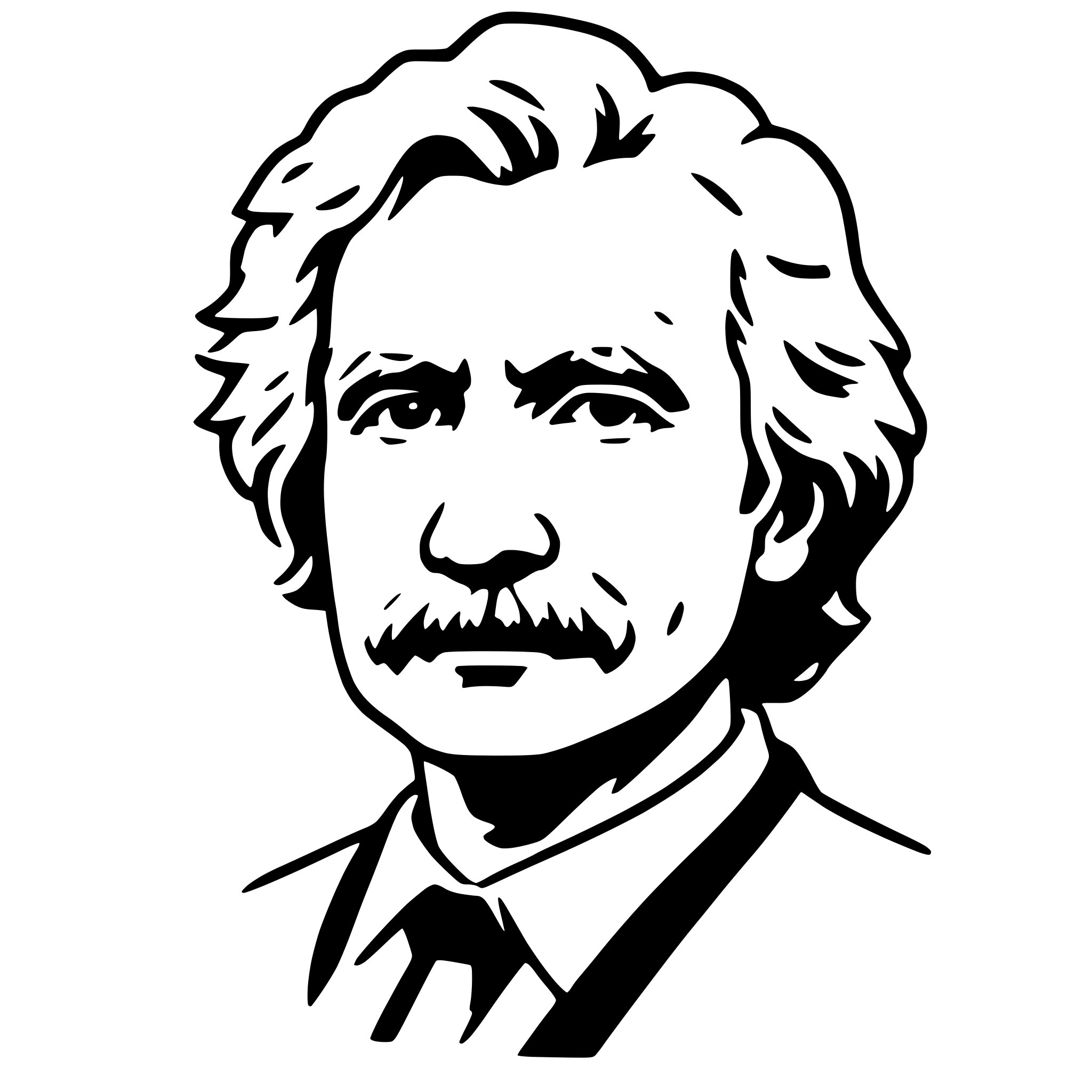 AI-generated SVG of a mark twain