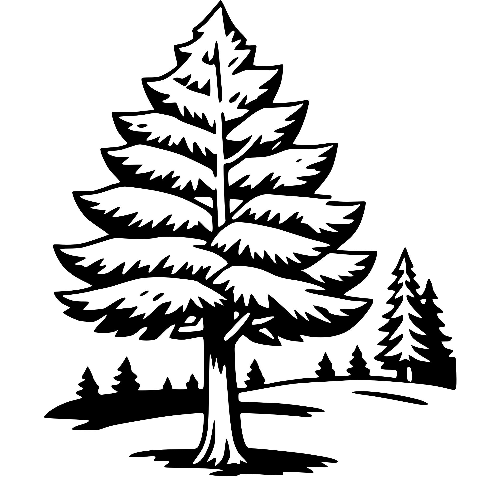 AI-generated SVG of a cedar tree