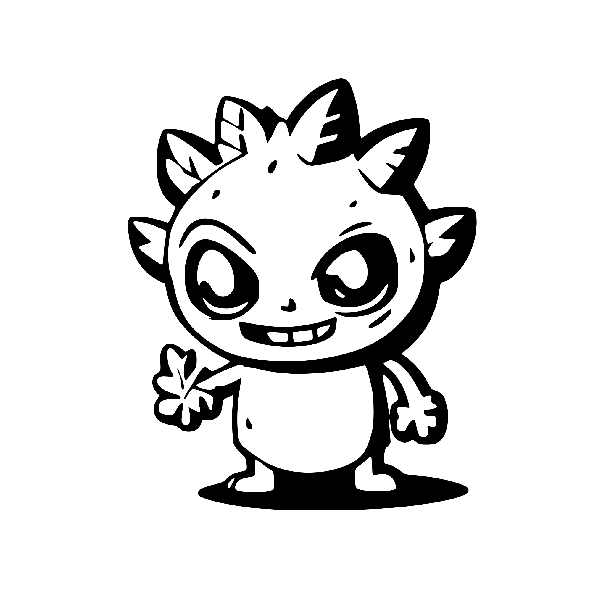 AI-generated SVG of a Monster With cannabis