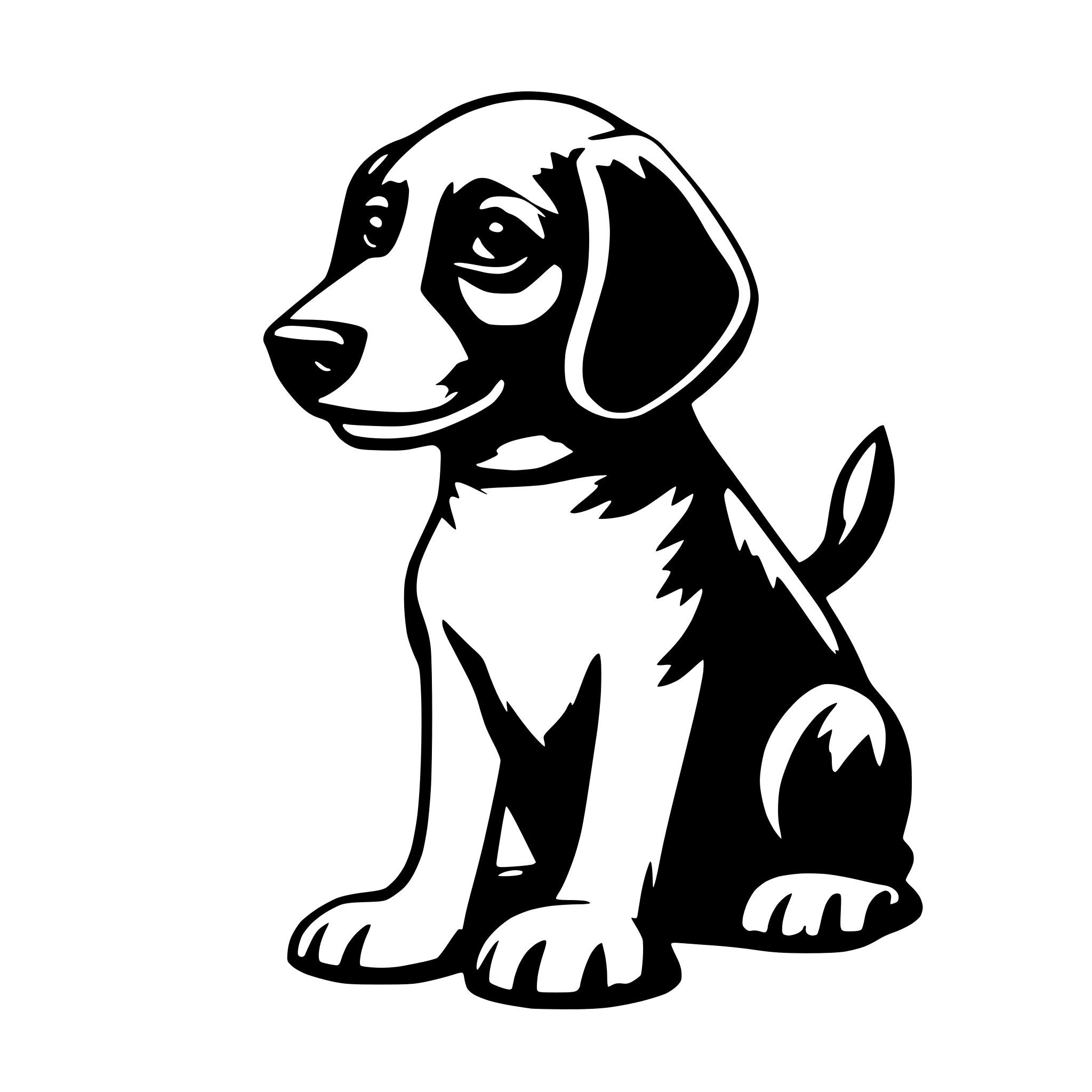 AI-generated SVG of a dog
