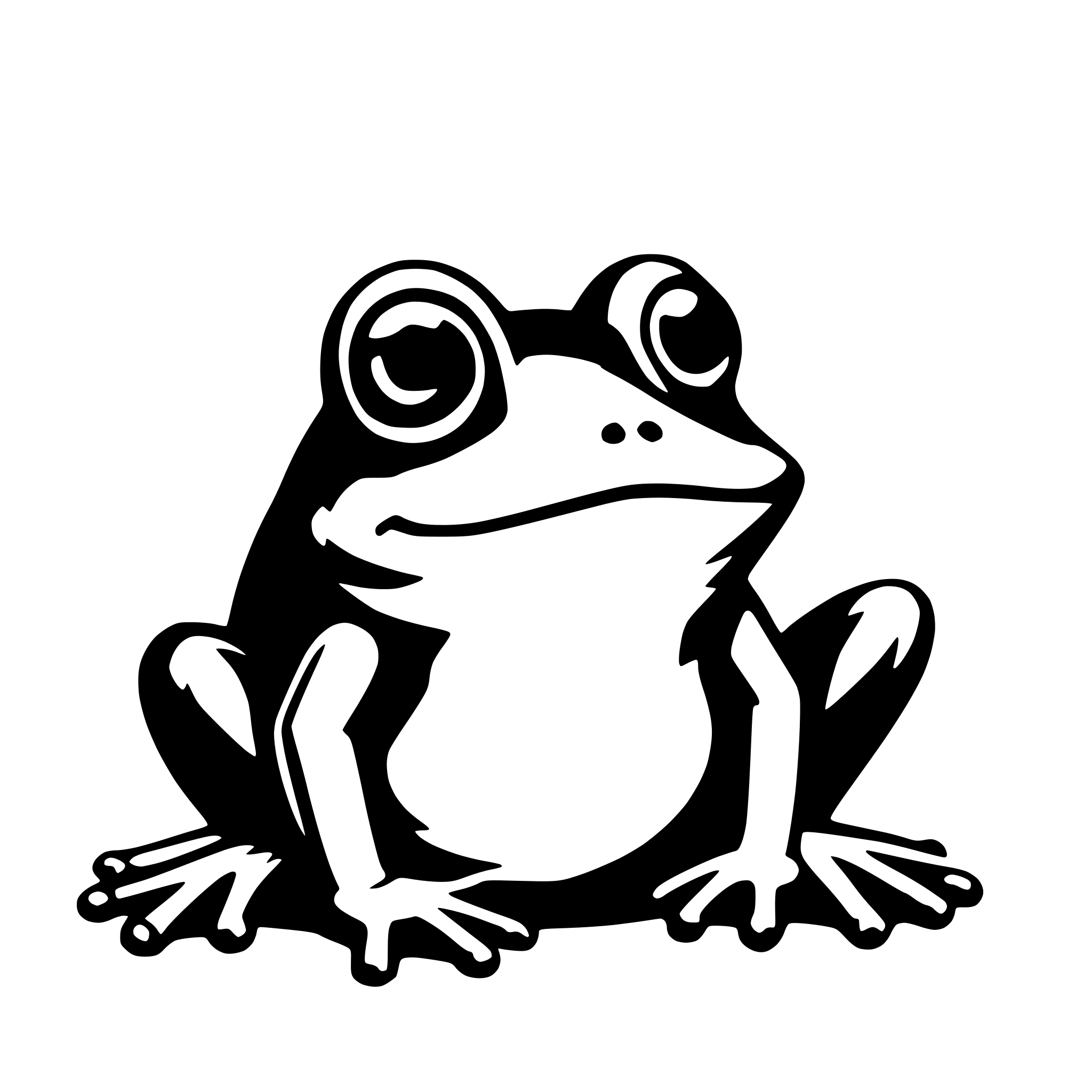 AI-generated SVG of 'cute frog'