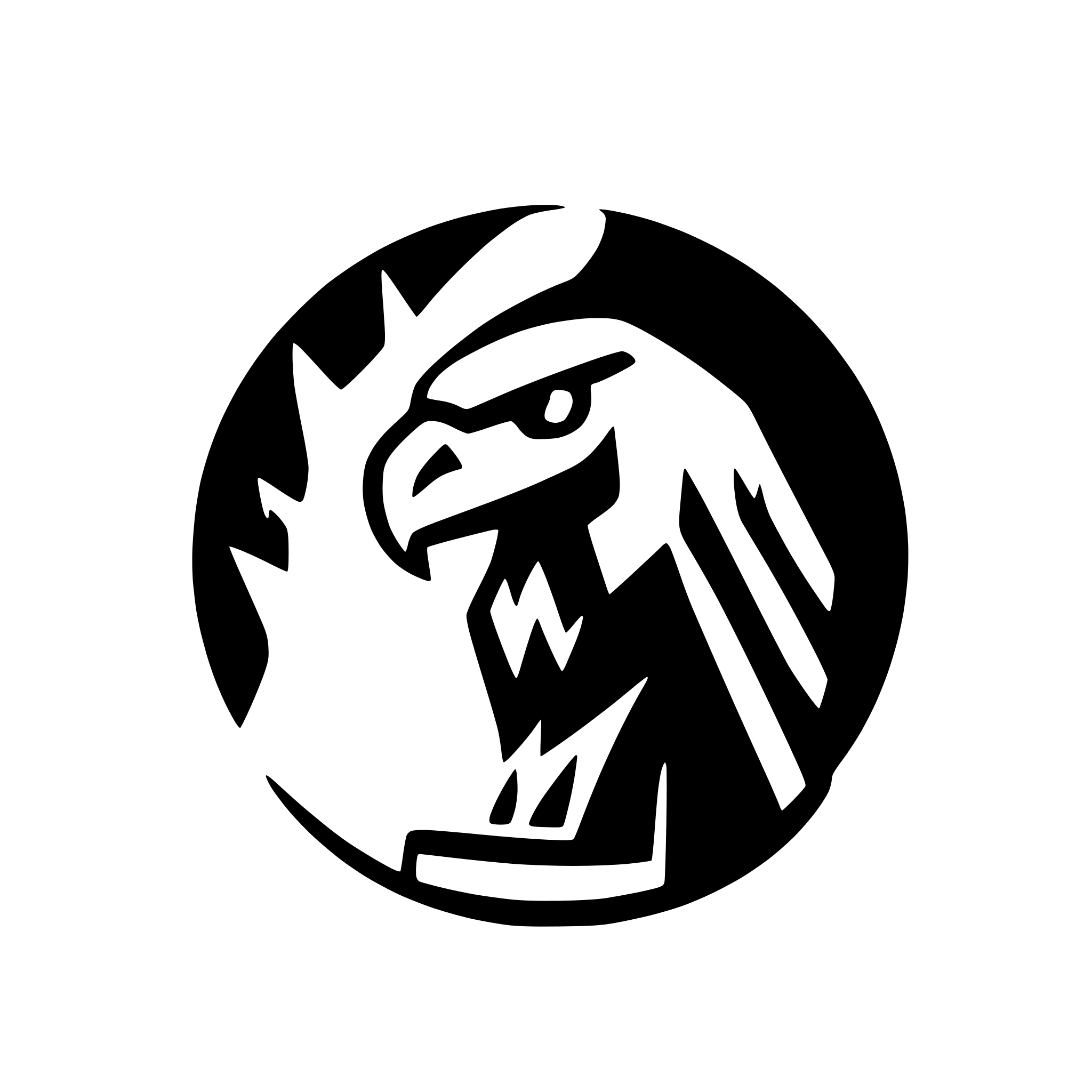 AI-generated SVG of 'A eagle with fire'