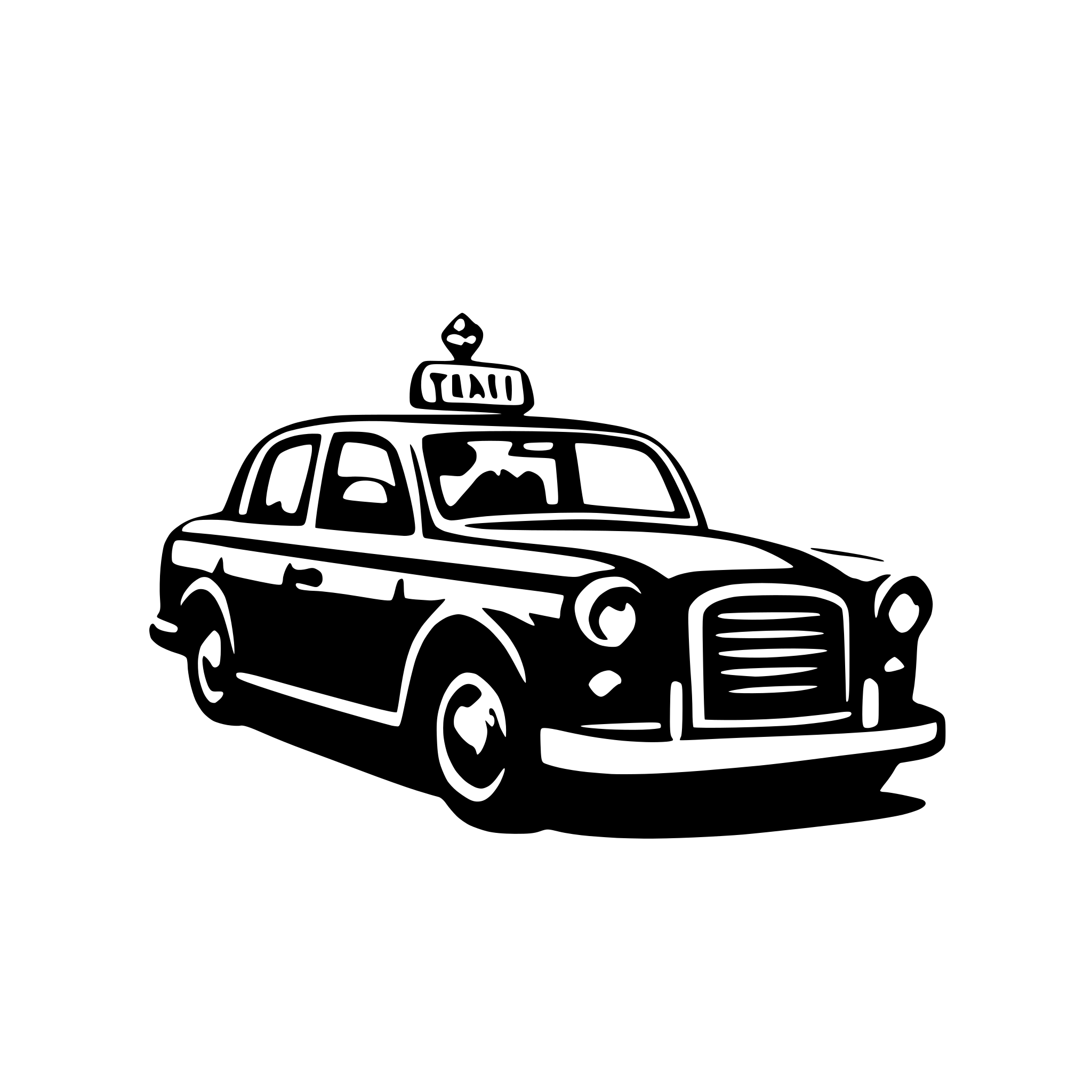 AI-generated SVG of a taxi