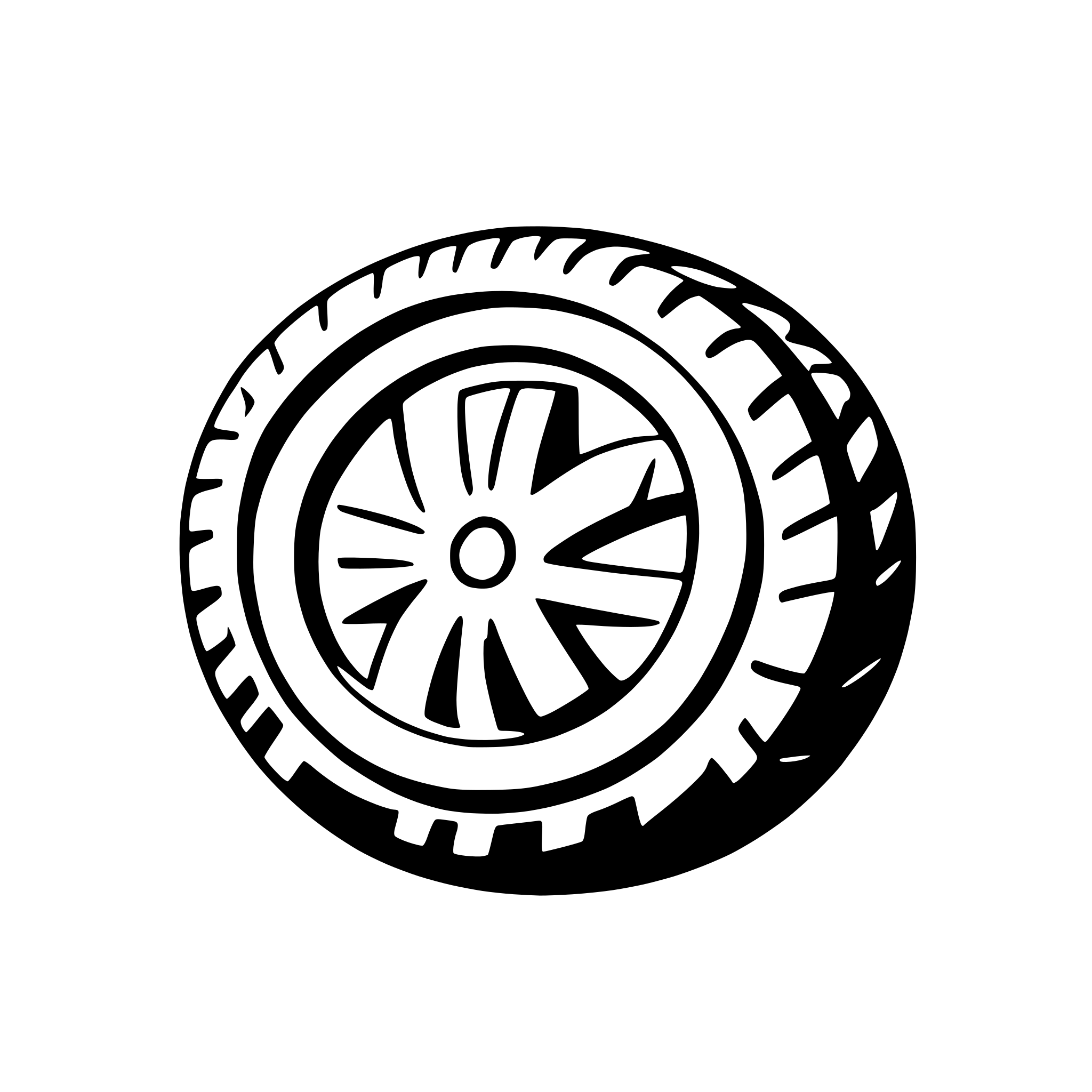 AI-generated SVG of 'Tire with no wheel'