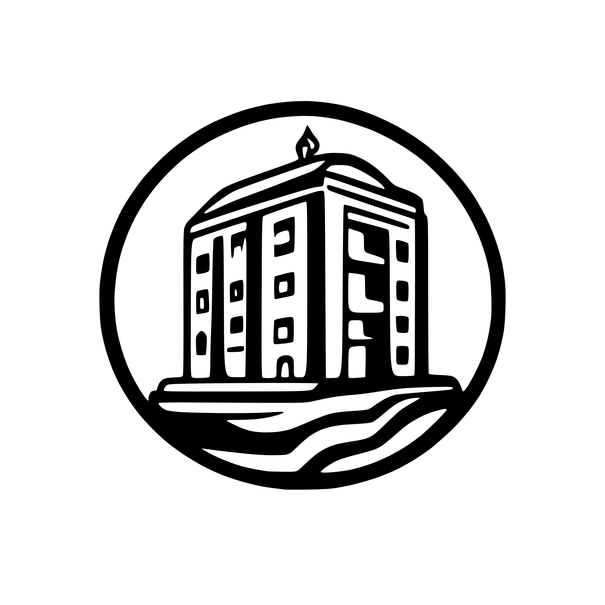 AI-generated SVG of a eDOMUS - application for managing buildings and apartments