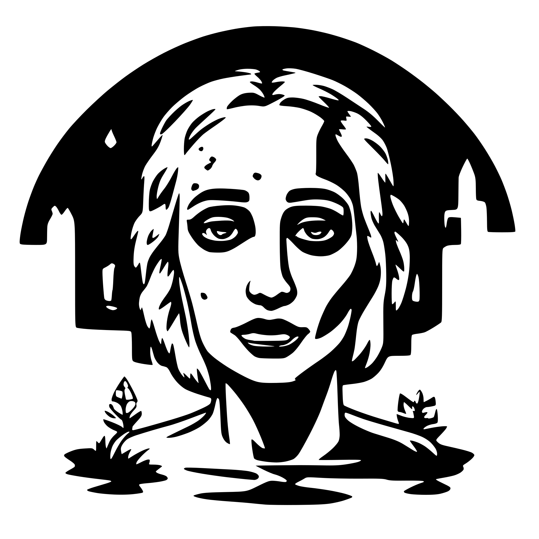 AI-generated SVG of a psylocibe