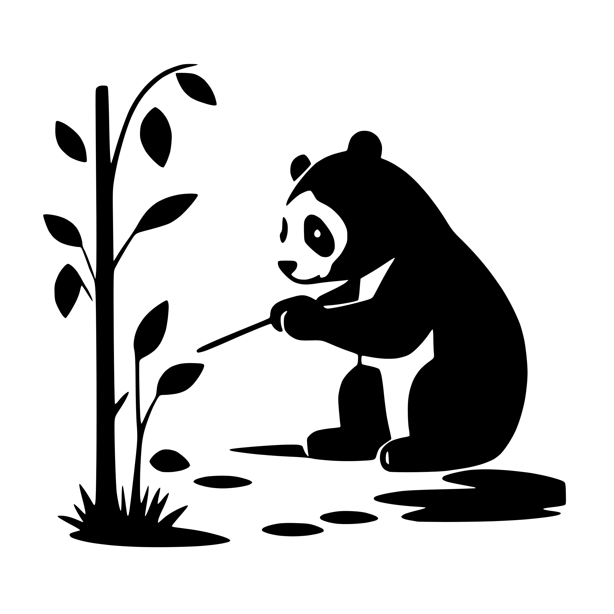 AI-generated SVG of a panda bear eating bamboo