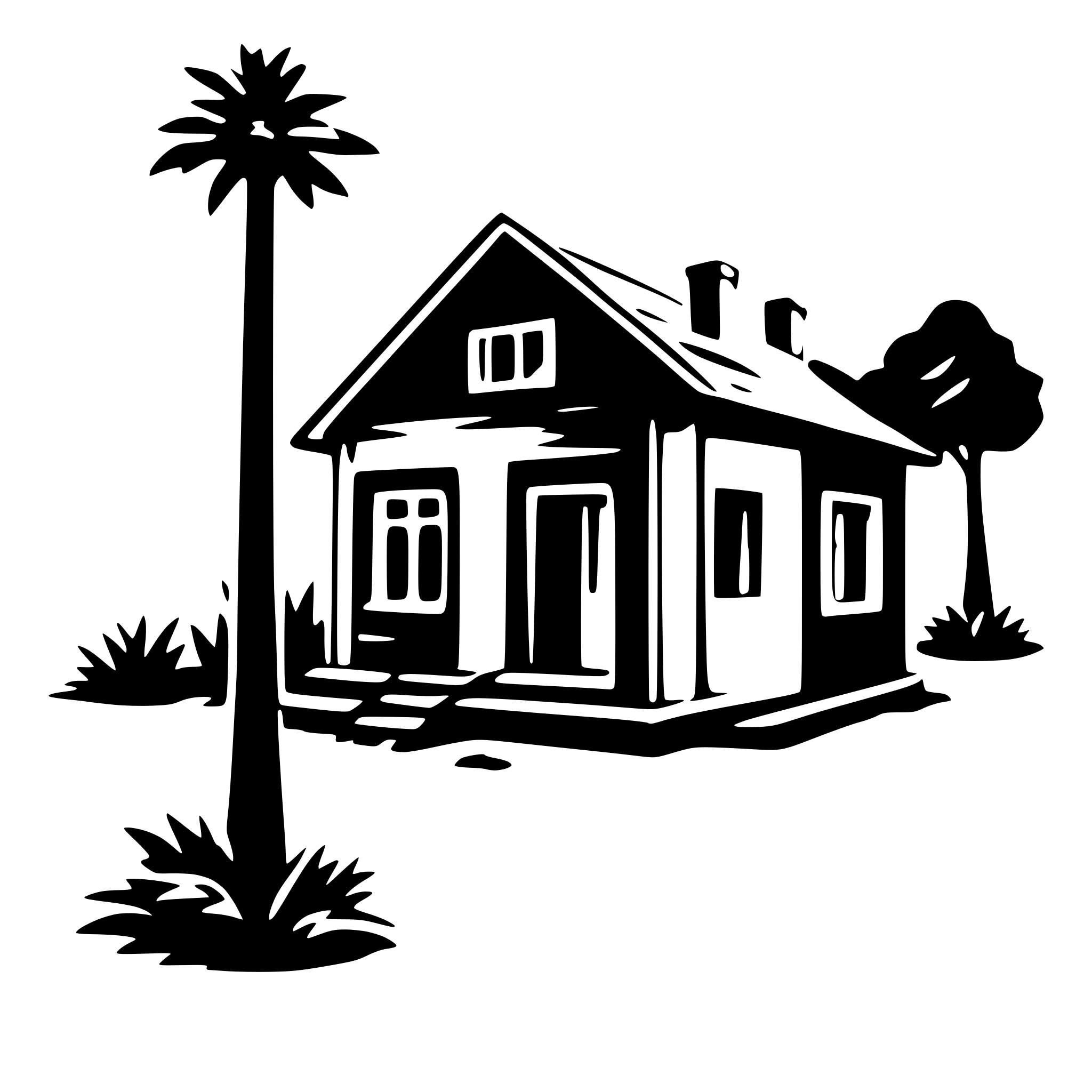 AI-generated SVG of 'Simple house frame banner construction'