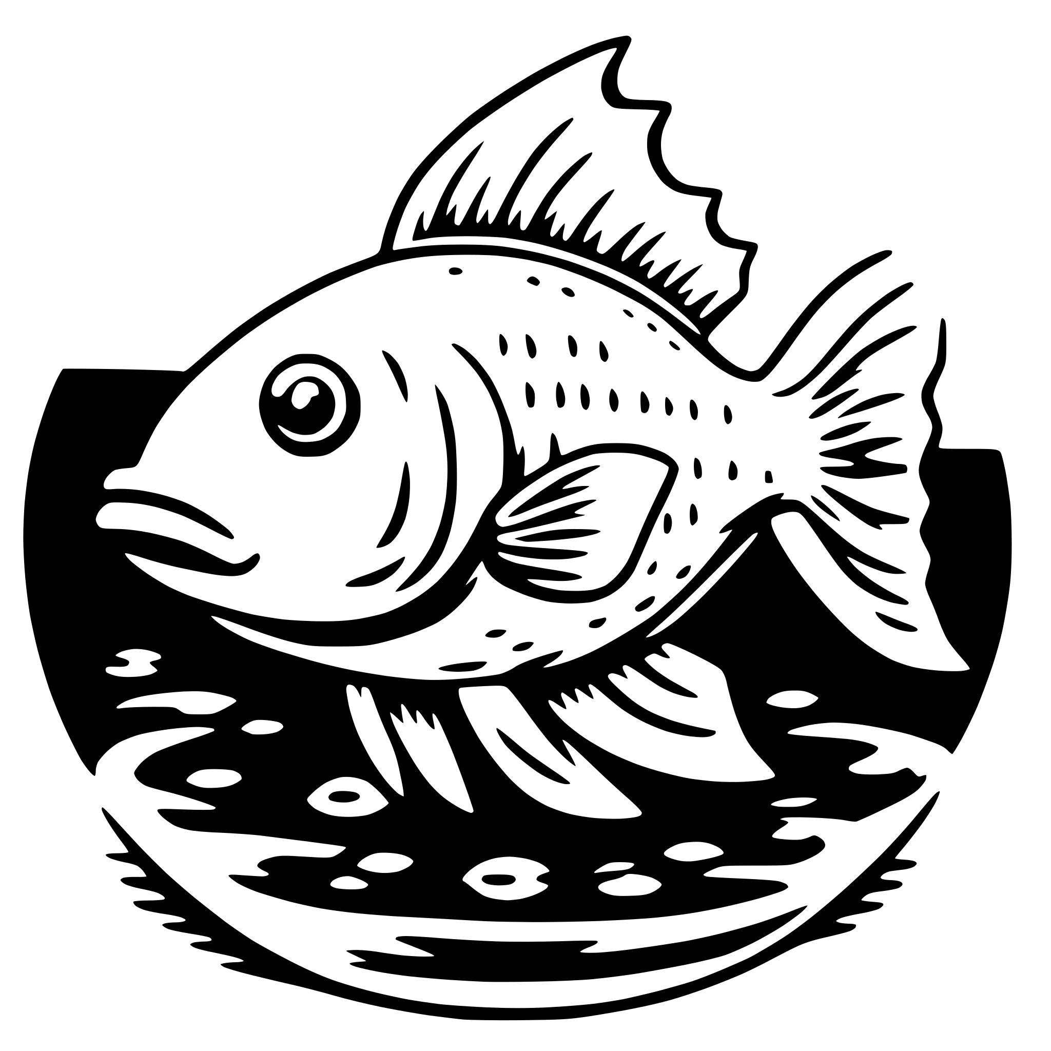 AI-generated SVG of a goldfish