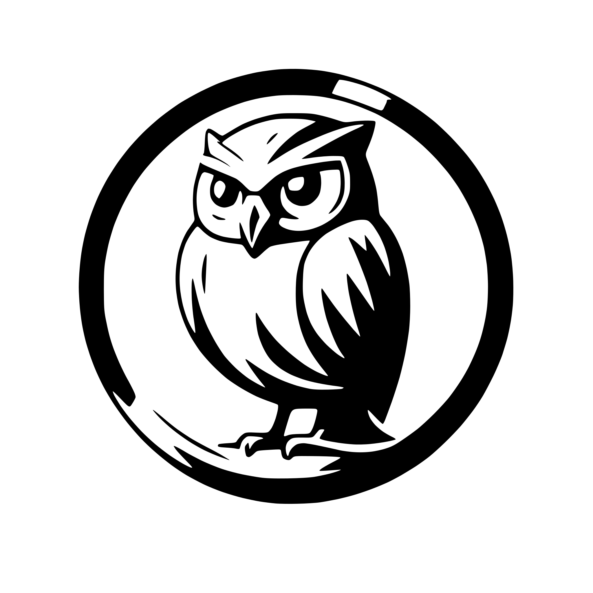 AI-generated SVG of a stylized owl with wide eyes