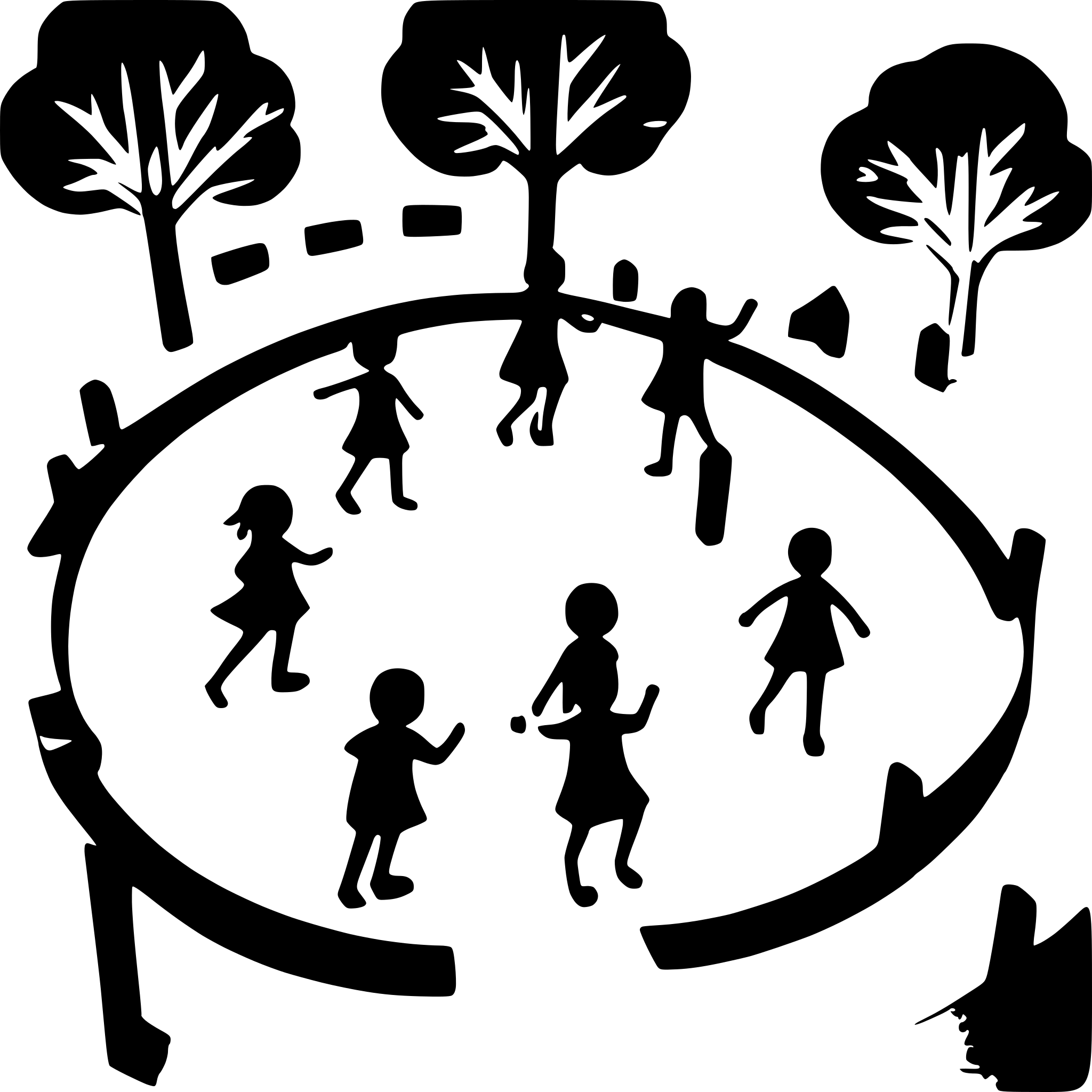 AI-generated SVG of a 10 children playing on a playground