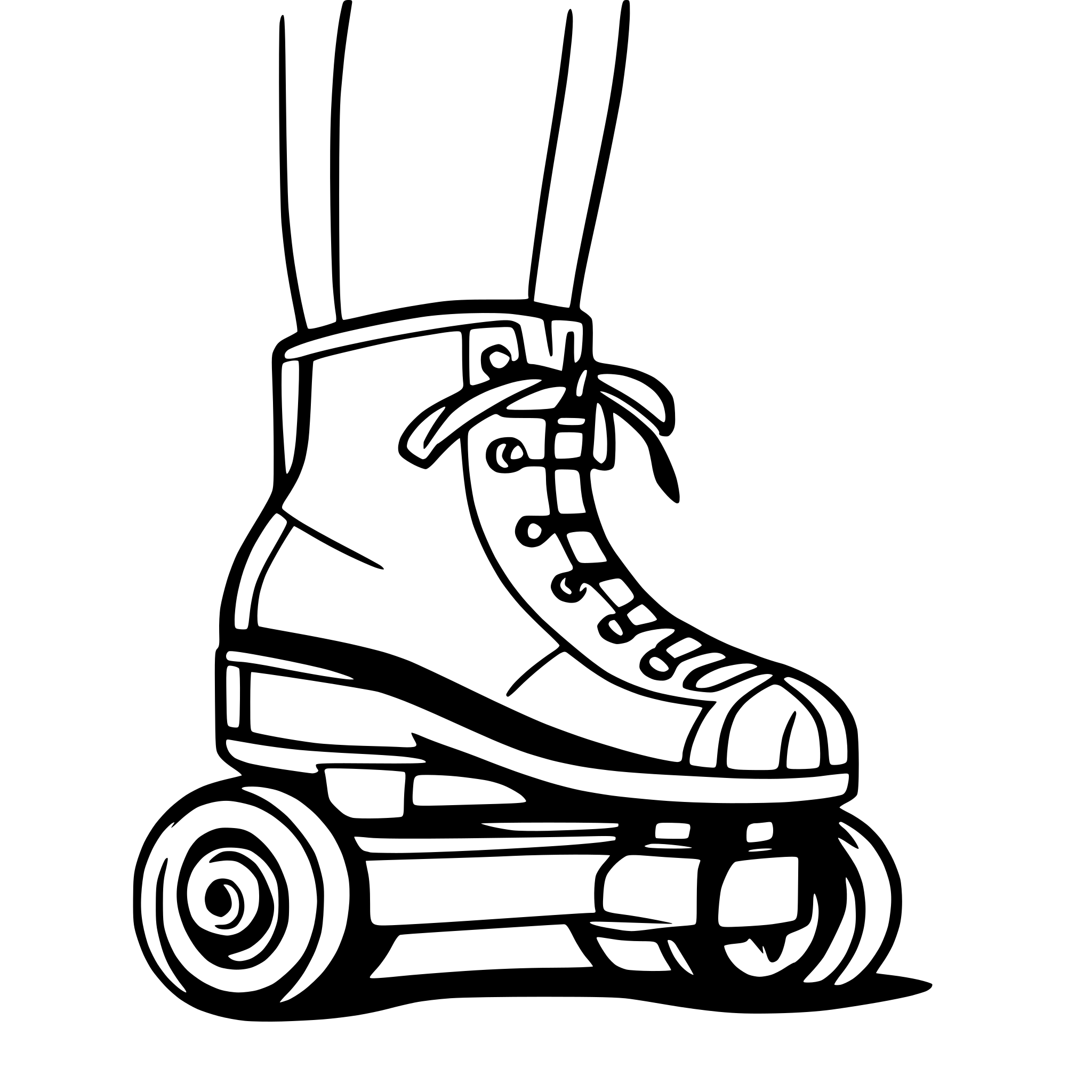 AI-generated SVG of a roller skates