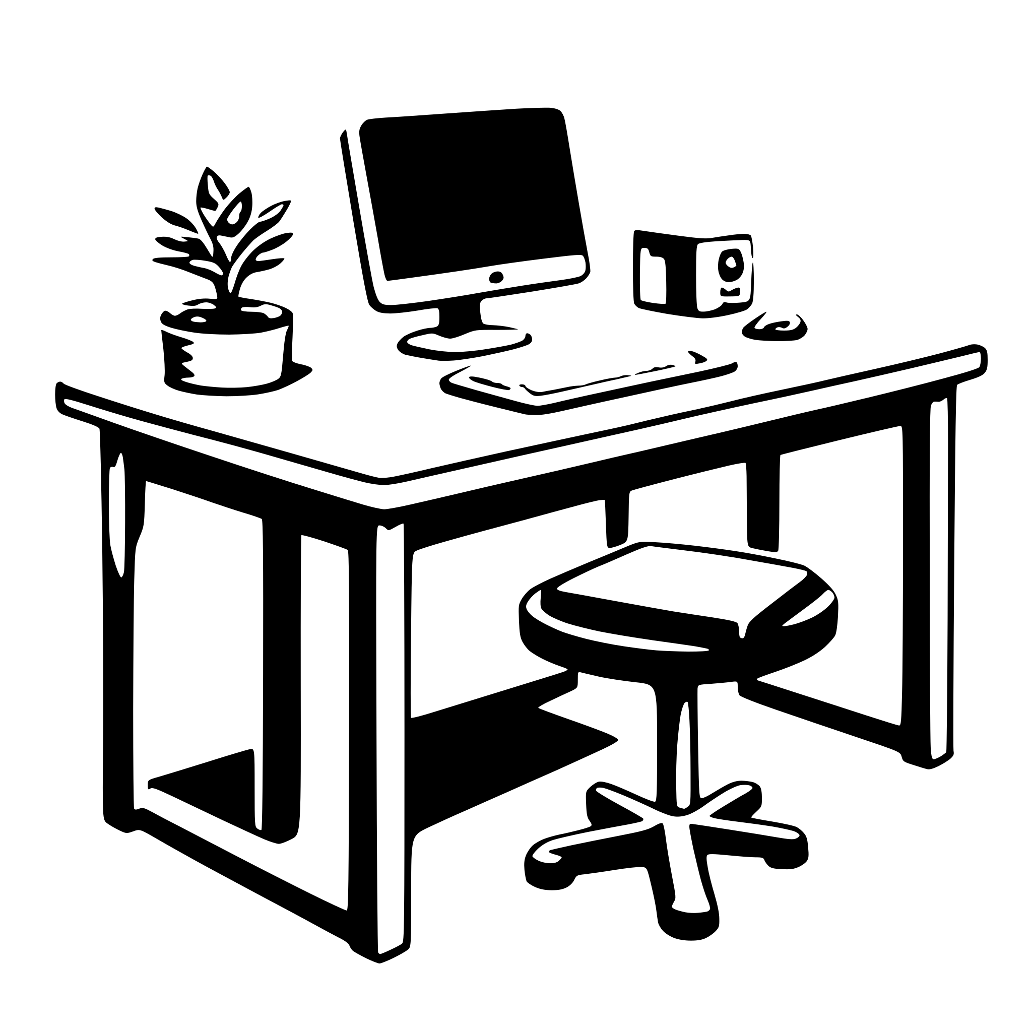 AI-generated SVG of 'desk'