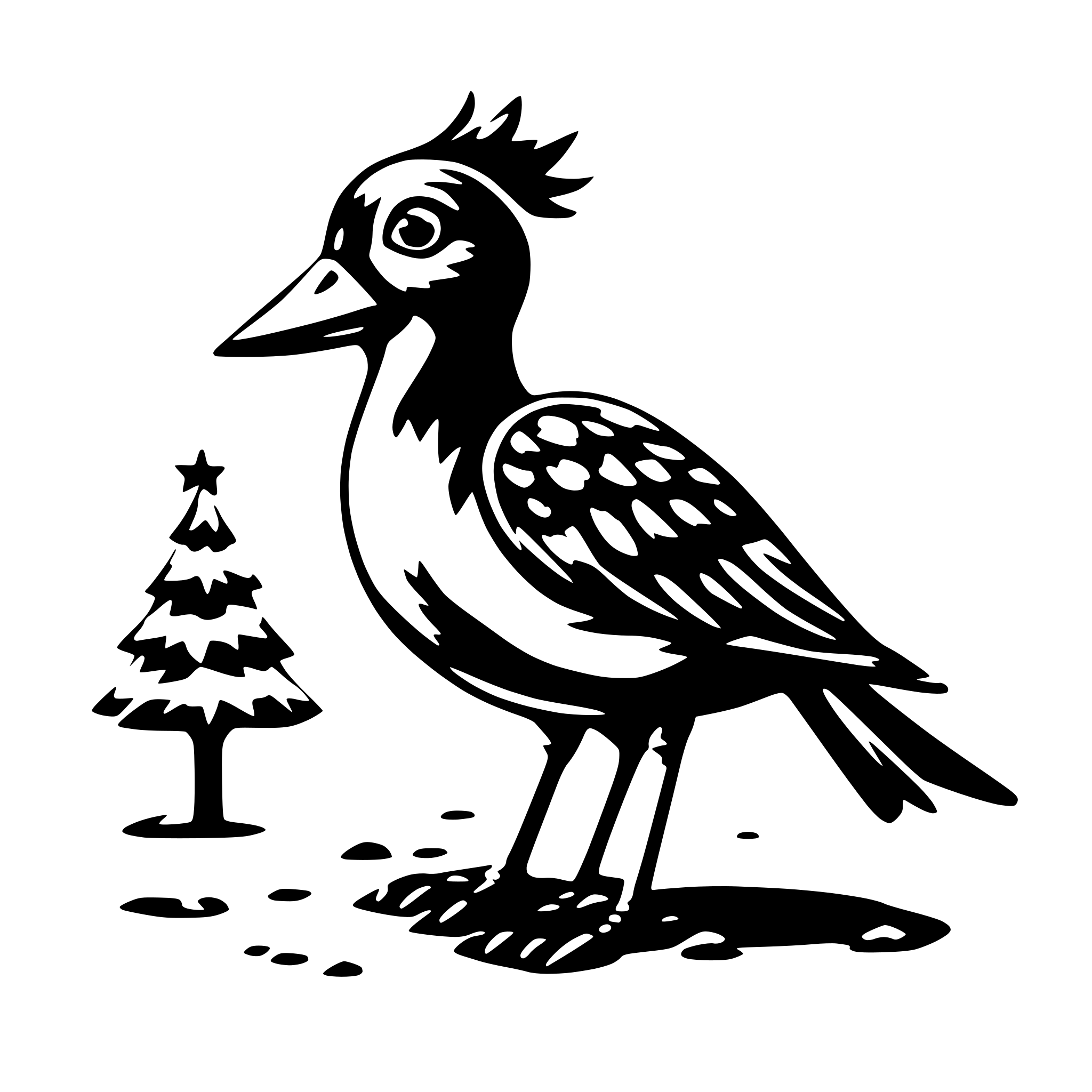 AI-generated SVG of a Pippi is the Christmas Bird