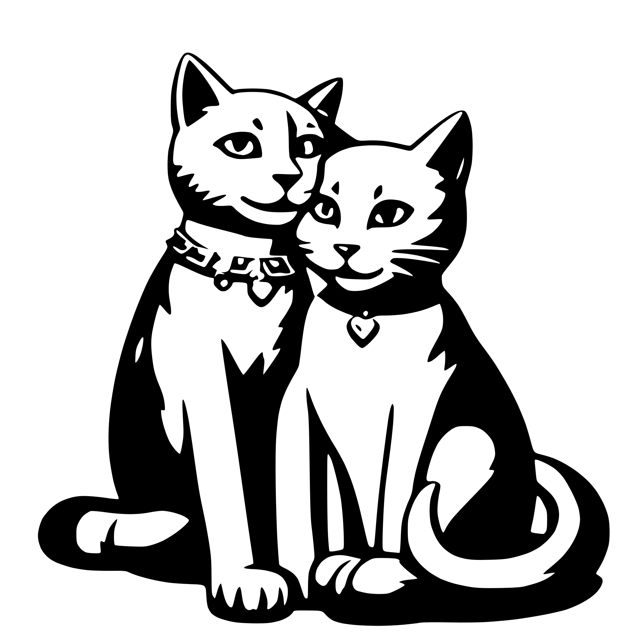 AI-generated SVG of 'cat love'