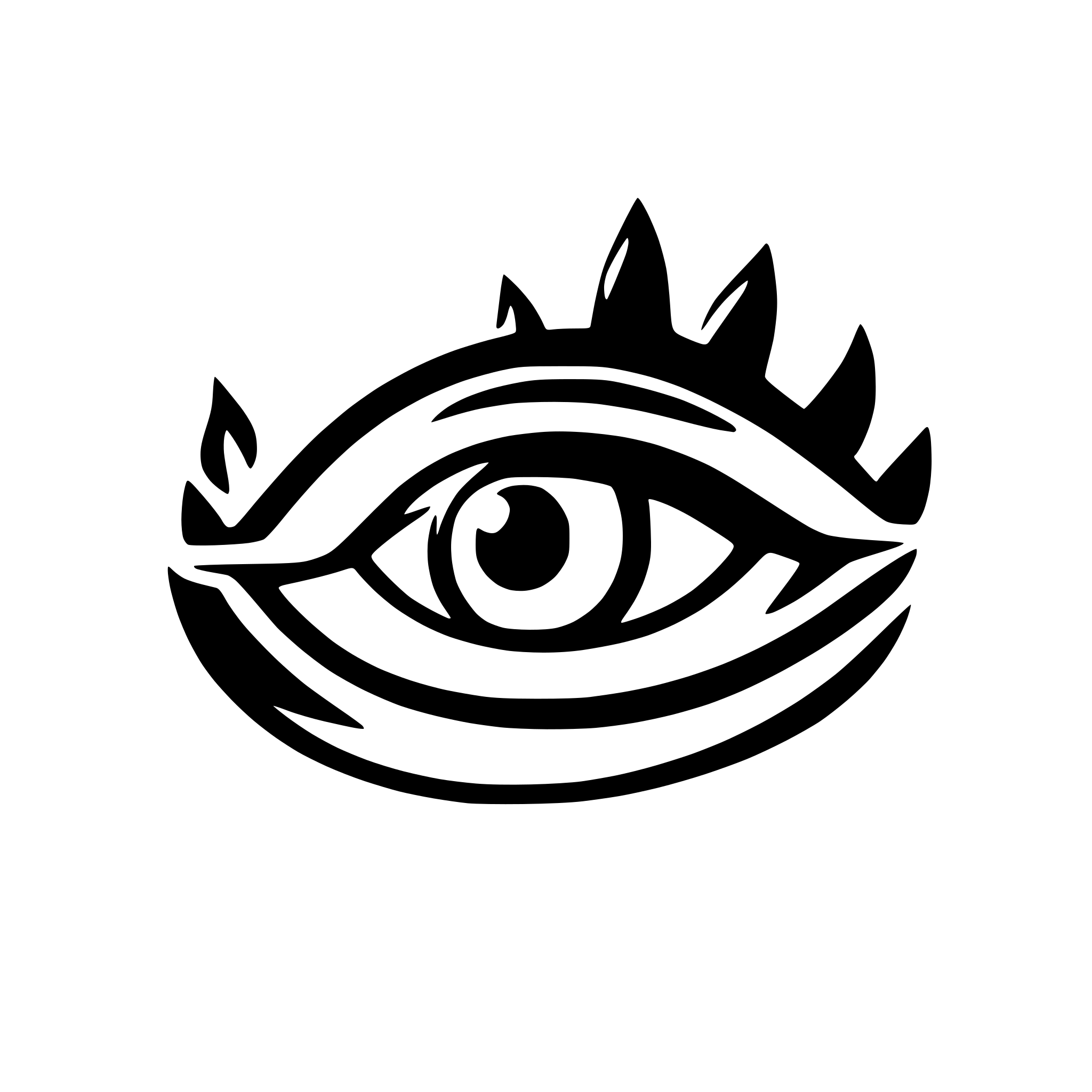 AI-generated SVG of a A very simple eye logo with fire above it for a hot sauce brand