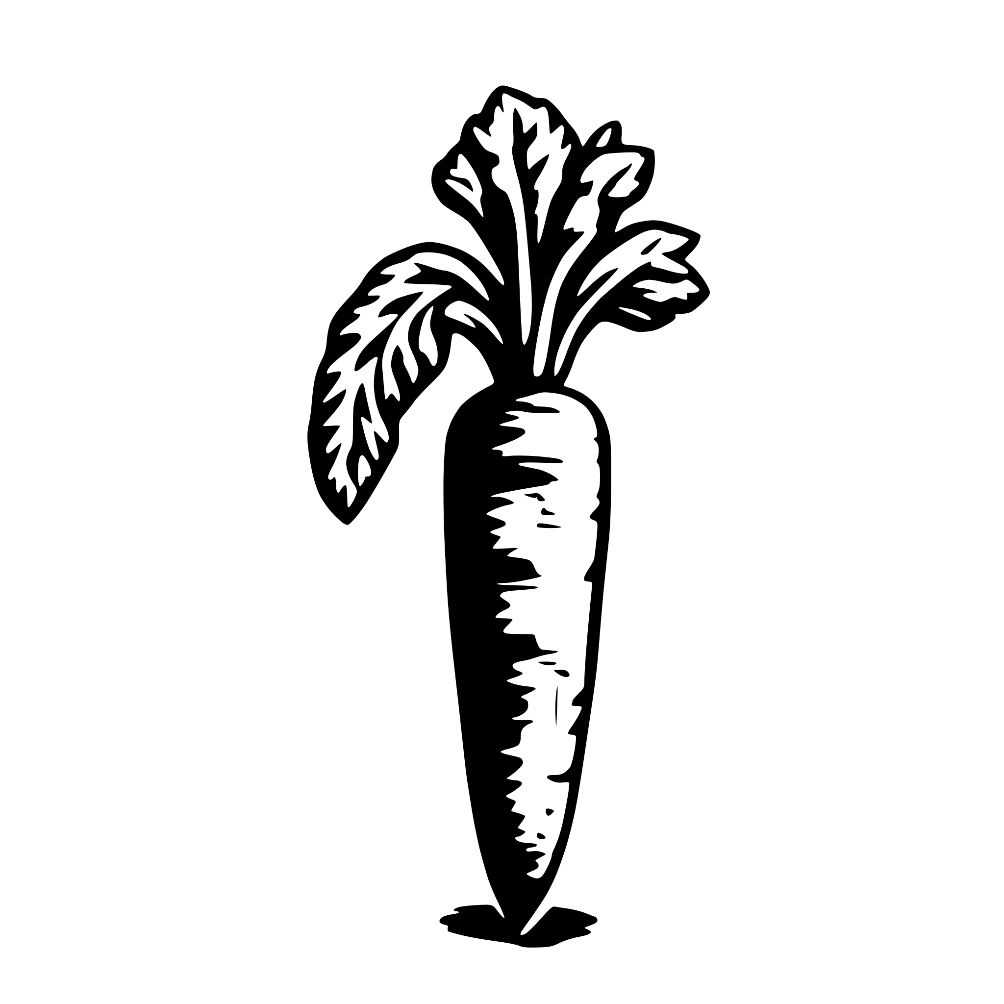 AI-generated SVG of 'a single orange carrot'