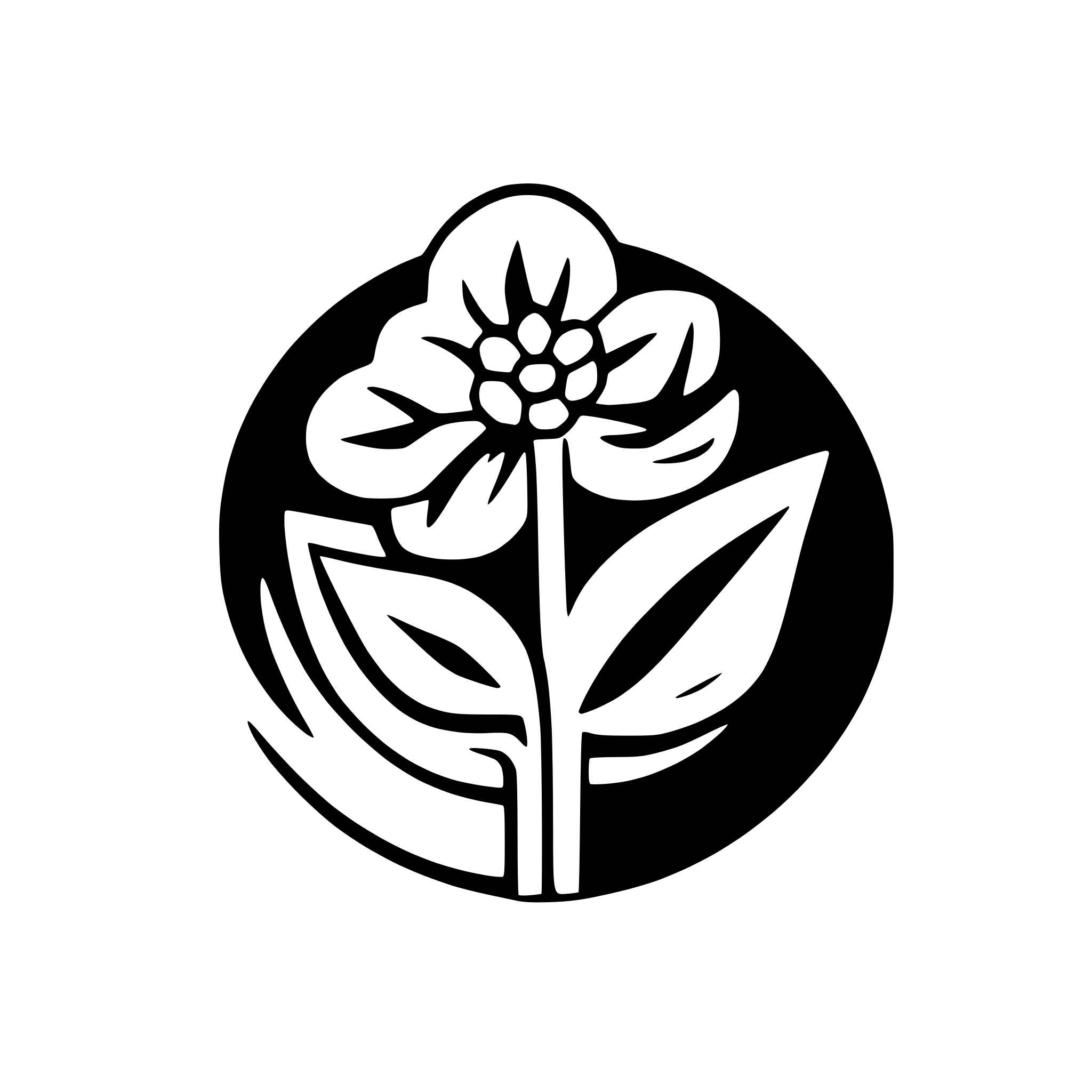 AI-generated SVG of a bouquet of flowers logo