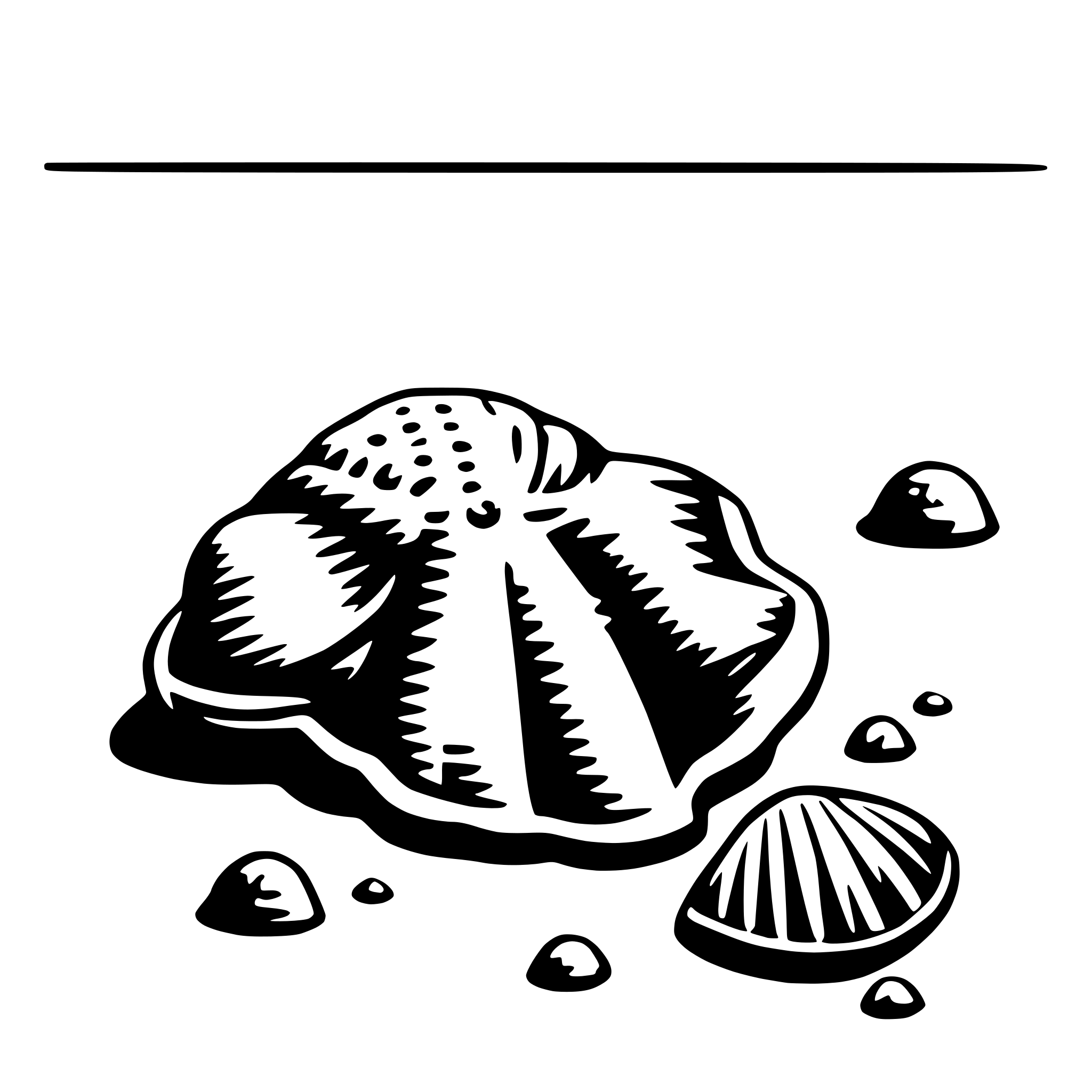 AI-generated SVG of a seashells on shore