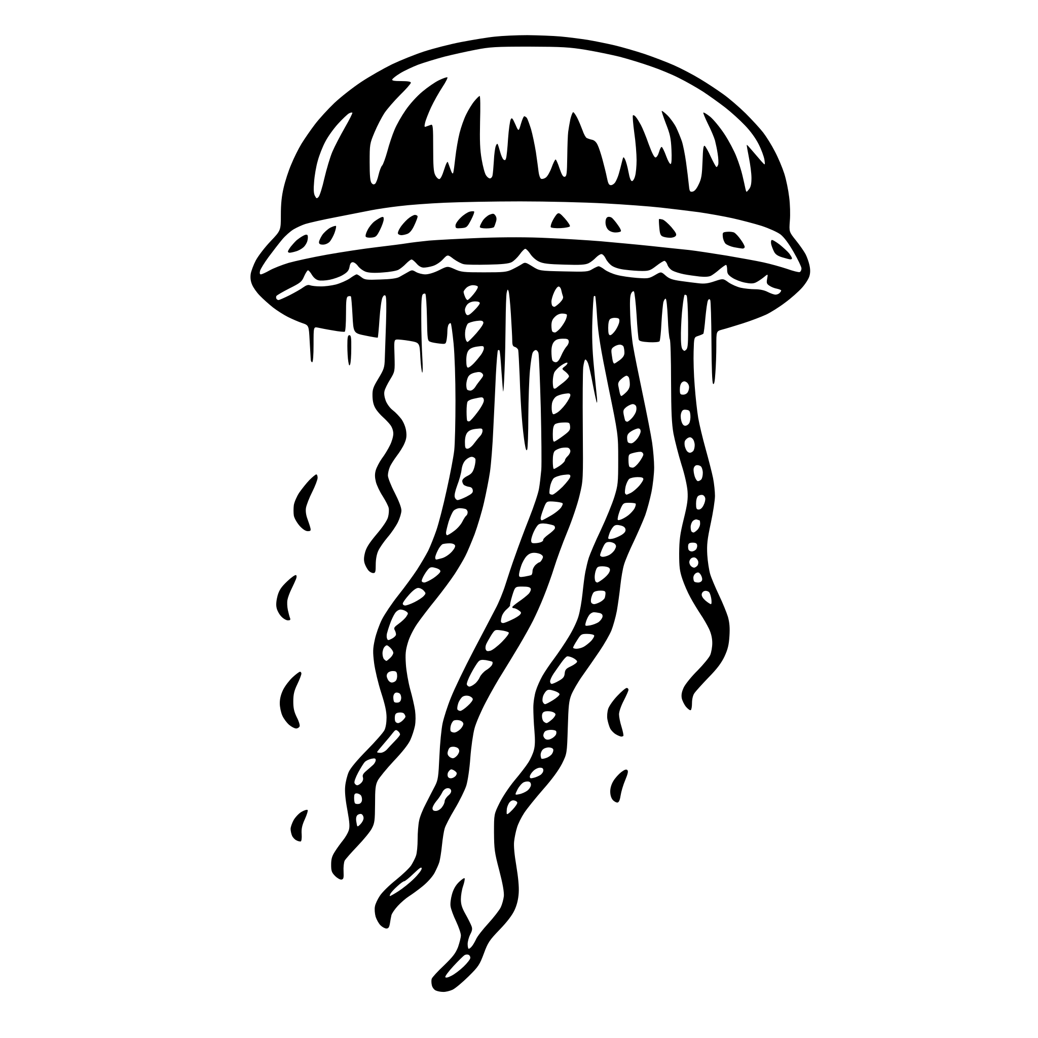 AI-generated SVG of 'jellyfish floating'
