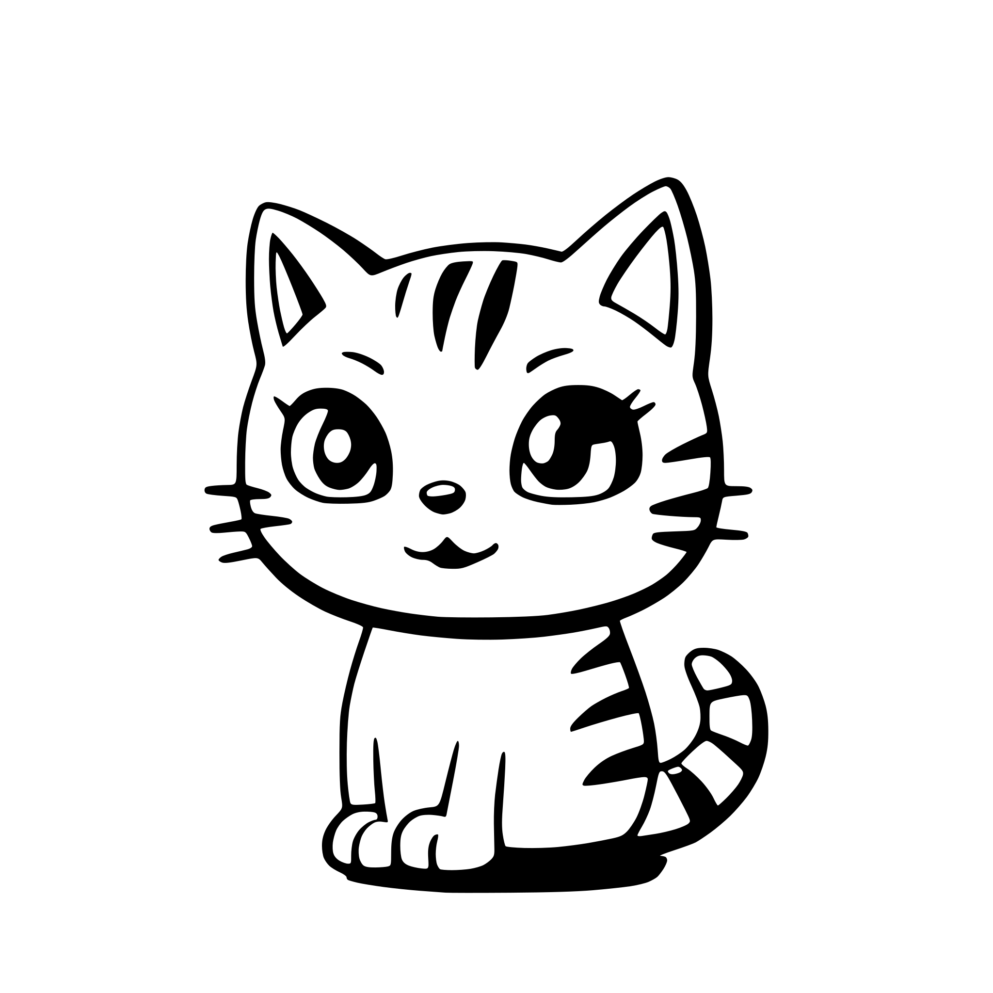 AI-generated SVG of a cartoon cat which looks similar to simons cat