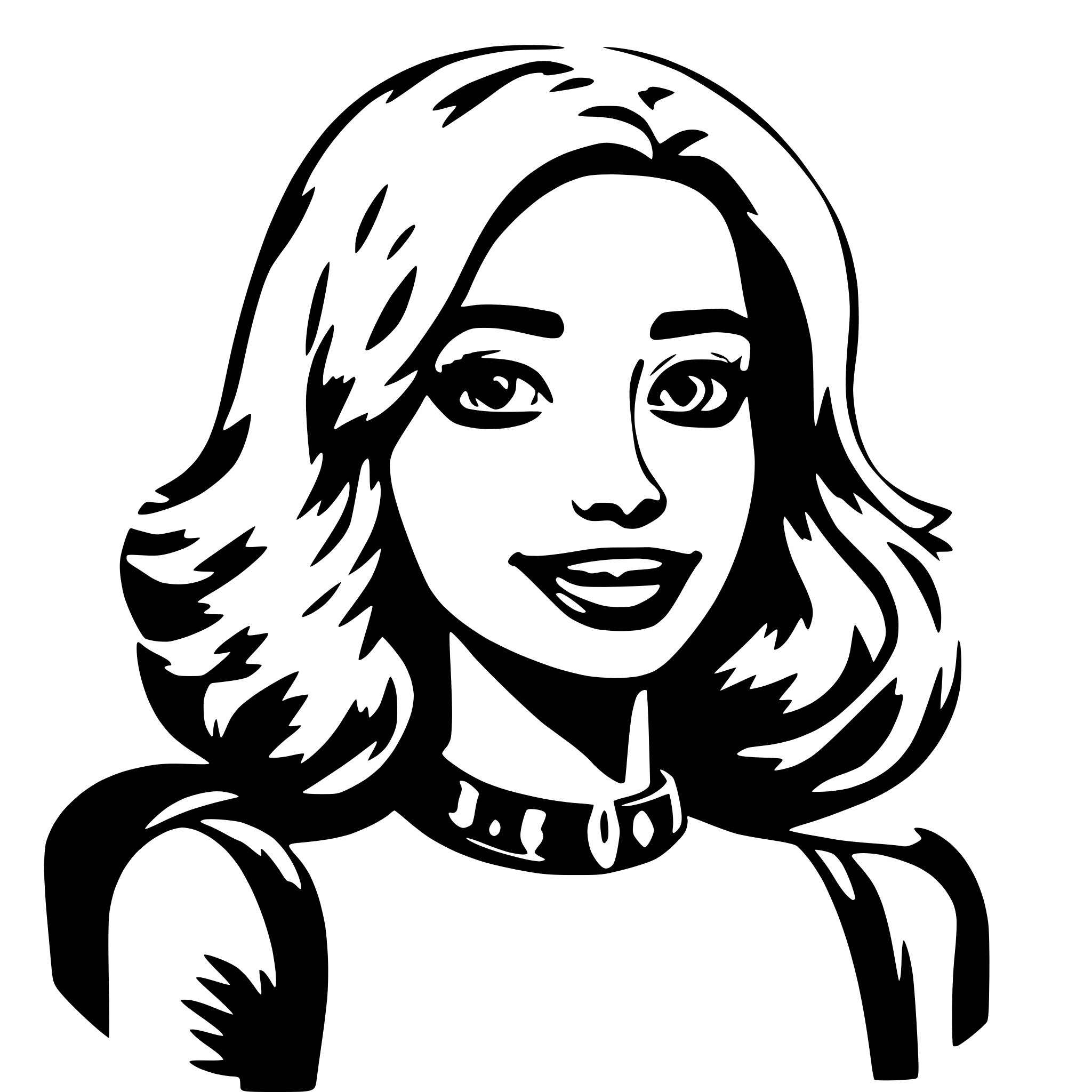 AI-generated SVG of 'Funny female'