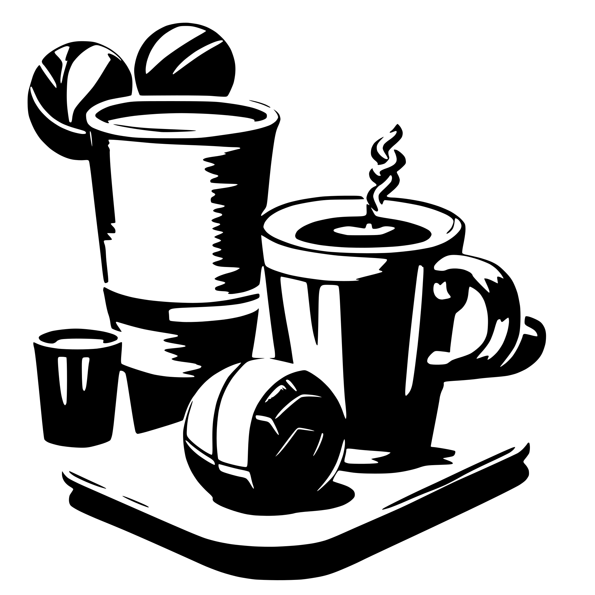 AI-generated SVG of a coffee, tennis and basketball
