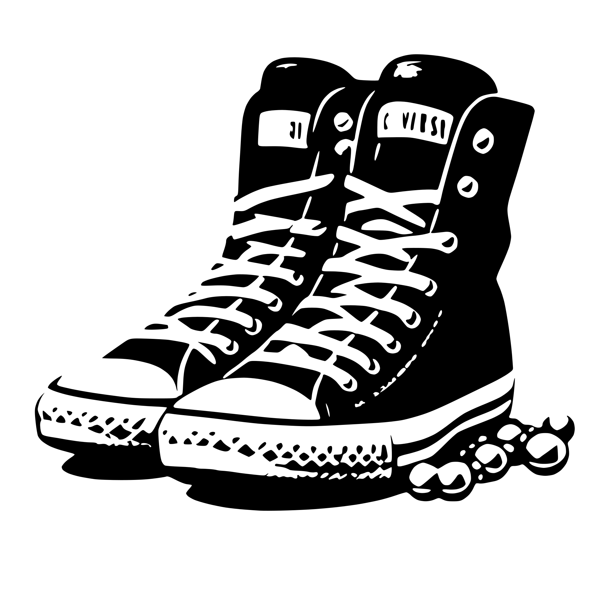 AI-generated SVG of a Converse sneakers surrounded by a pearl necklace AI-generated SVG of a Converse sneakers surrounded by a pearl necklace
