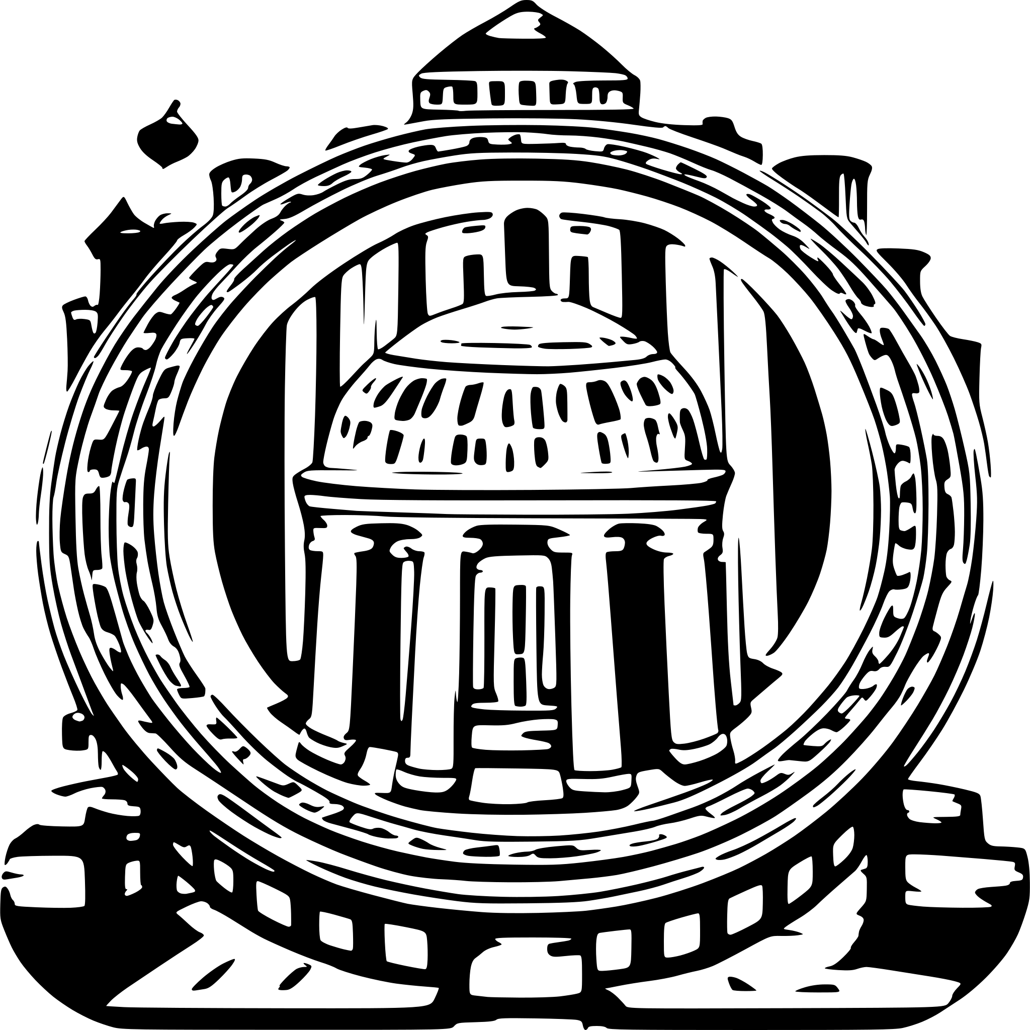 AI-generated SVG of 'pantheon roof'