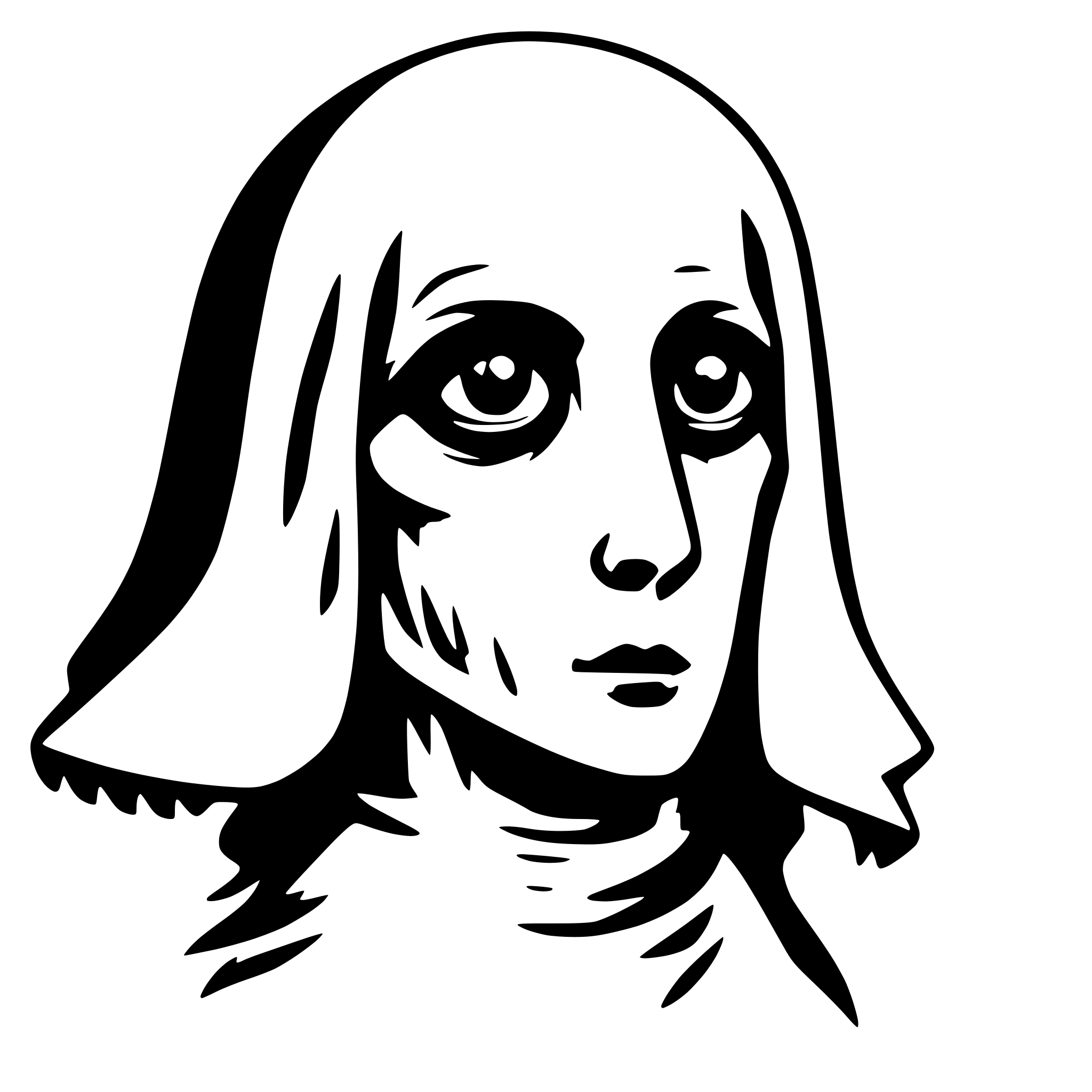 AI-generated SVG of a ghost with faithful eyes