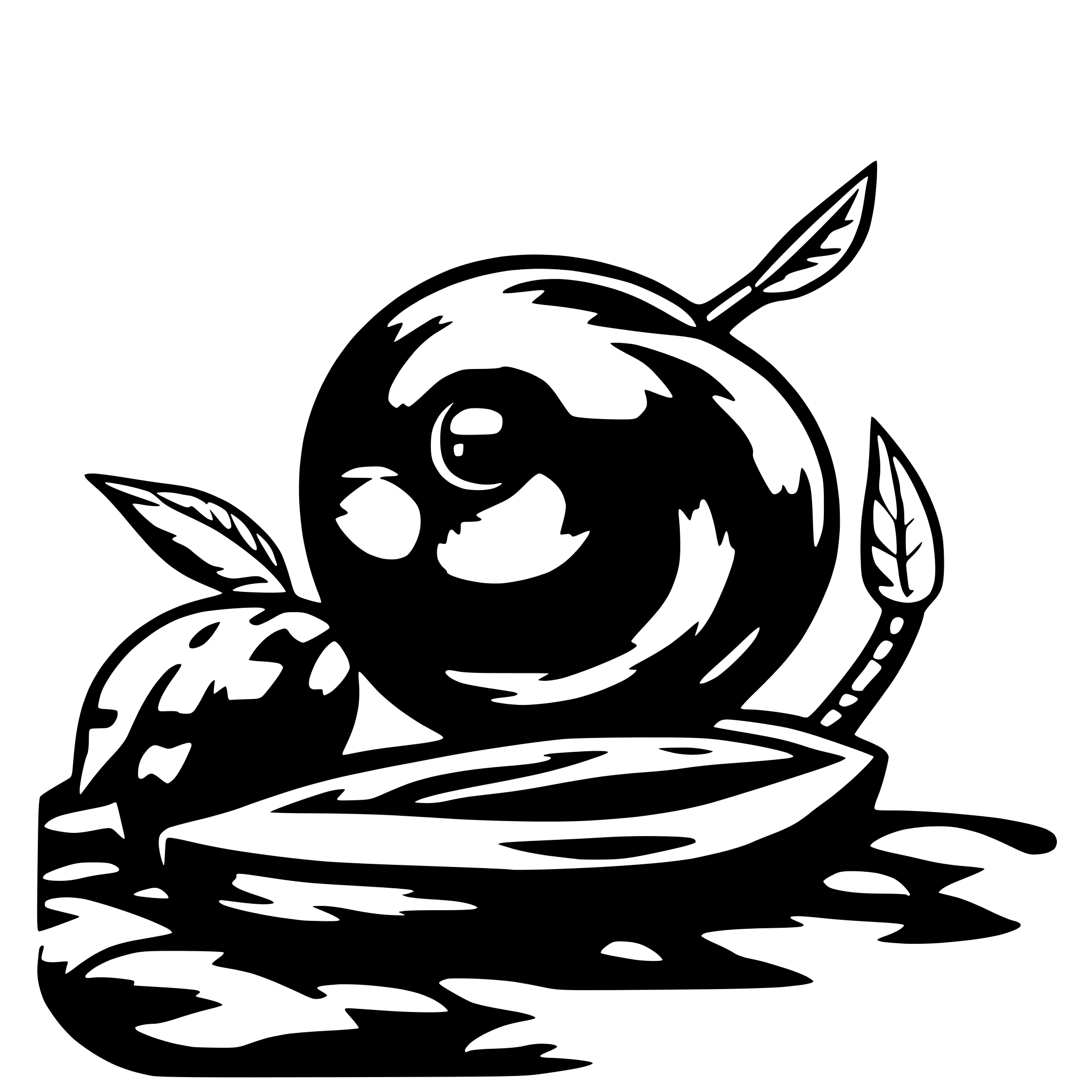 AI-generated SVG of a cherry larva destroyed by female ninja