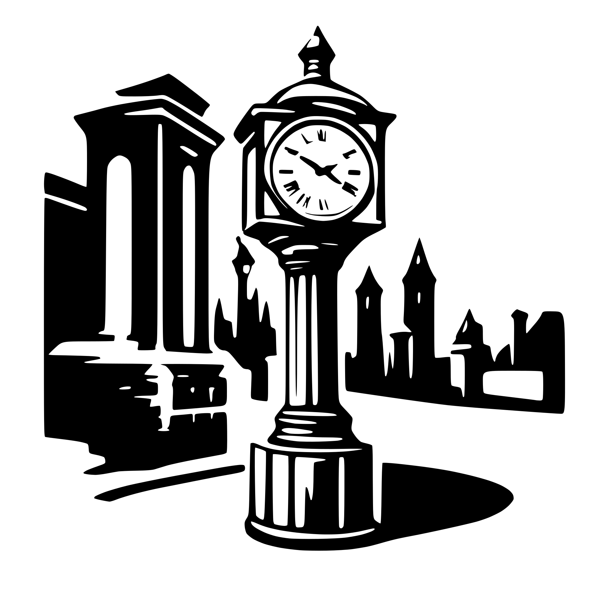 AI-generated SVG of a old  street clock