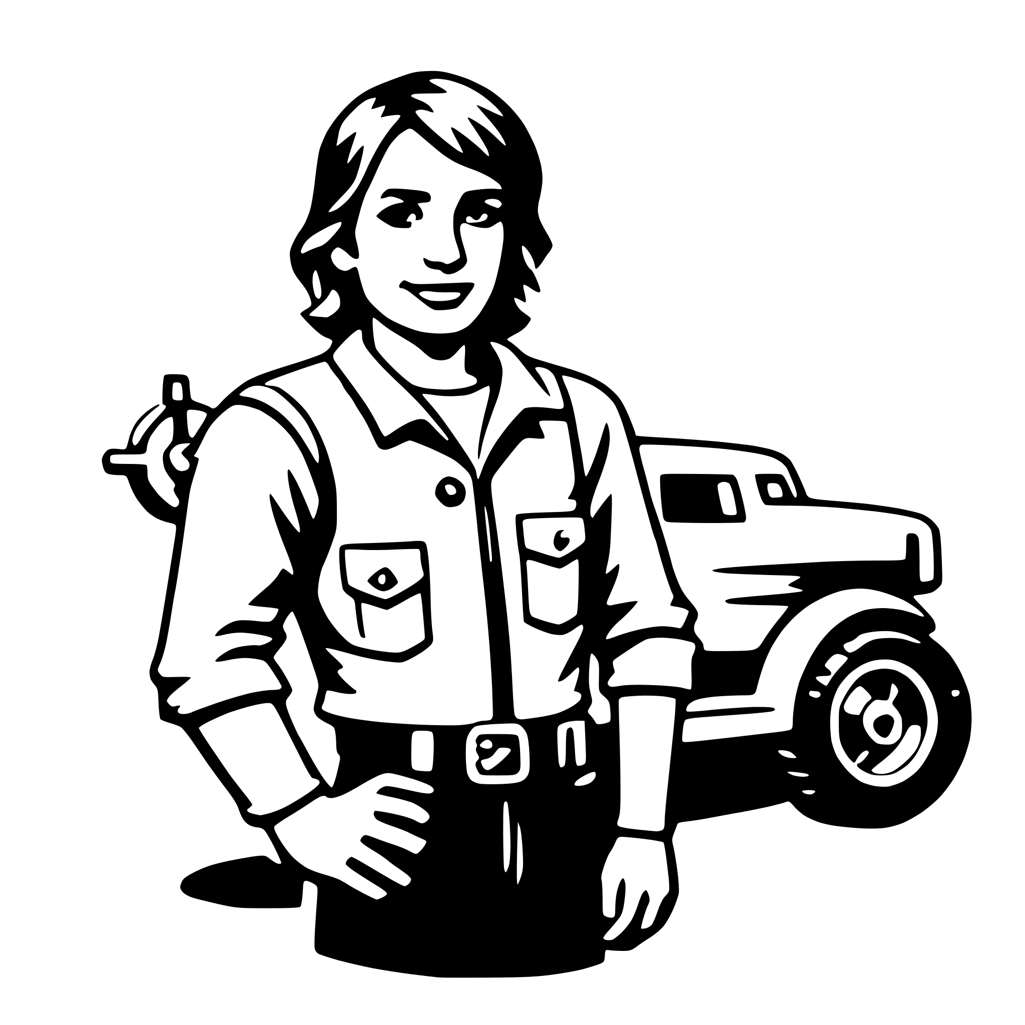 AI-generated SVG of a mechanic