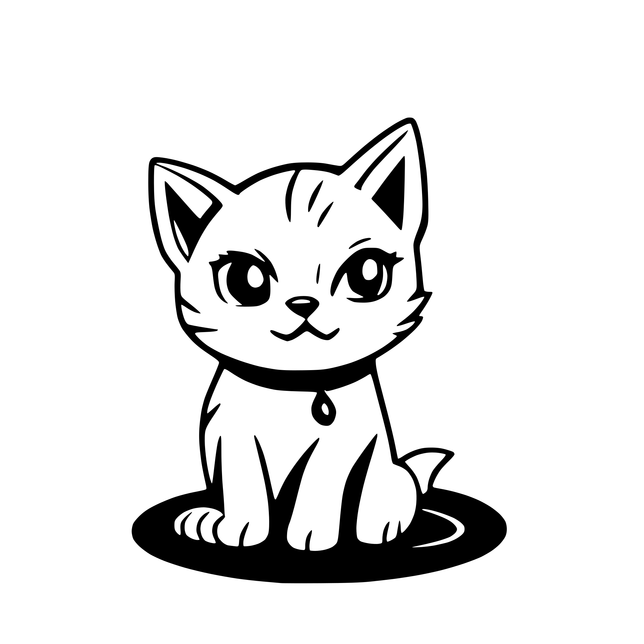 AI-generated SVG of a sad pet waves