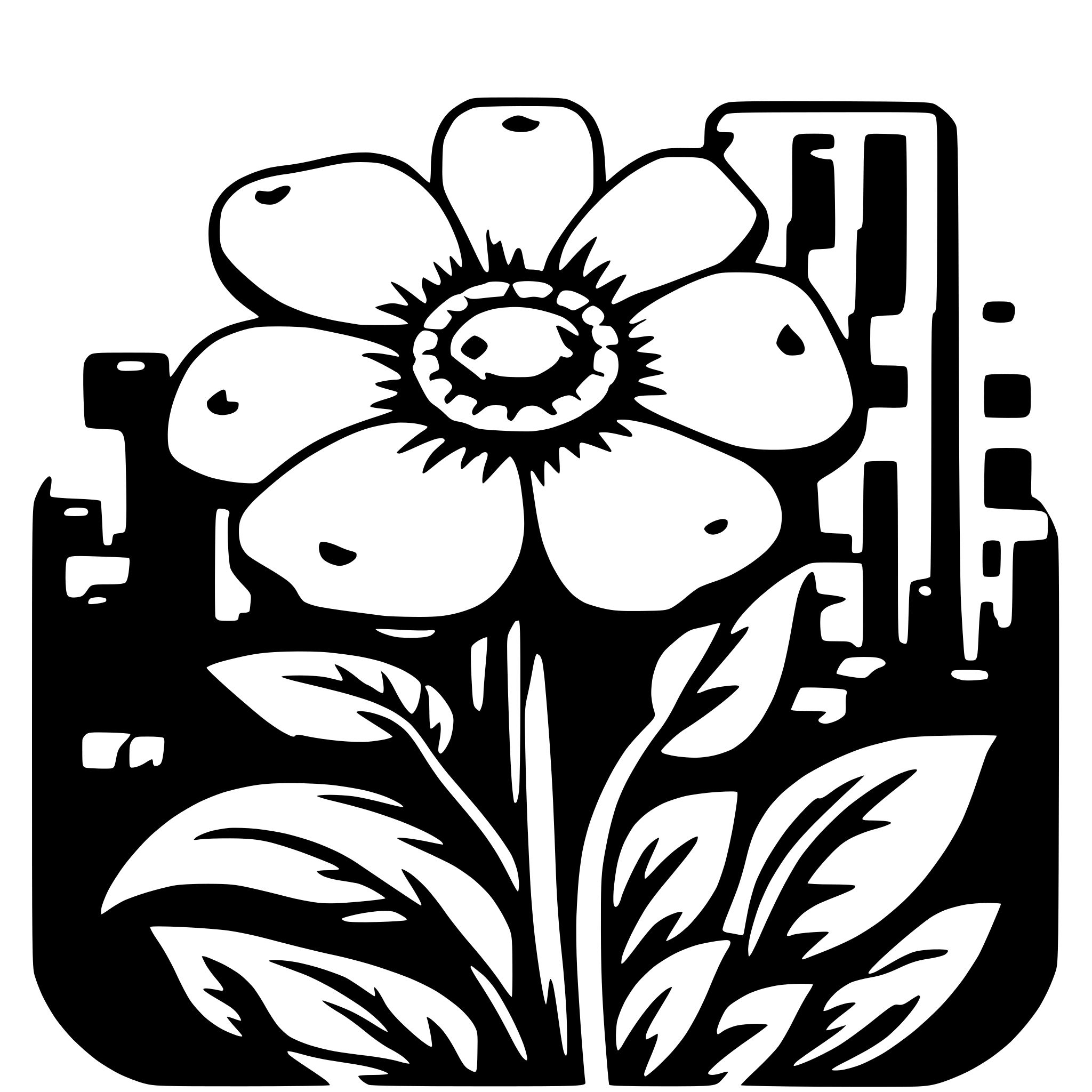 AI-generated SVG of a flower pixelart
