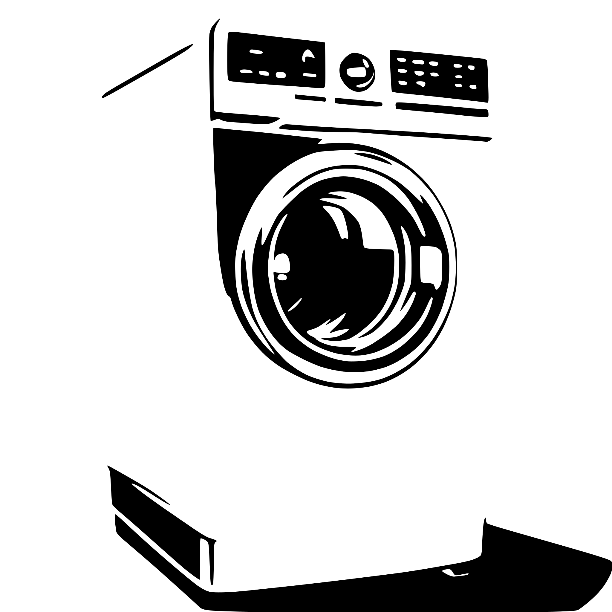 AI-generated SVG of 'forward facing washing machine'