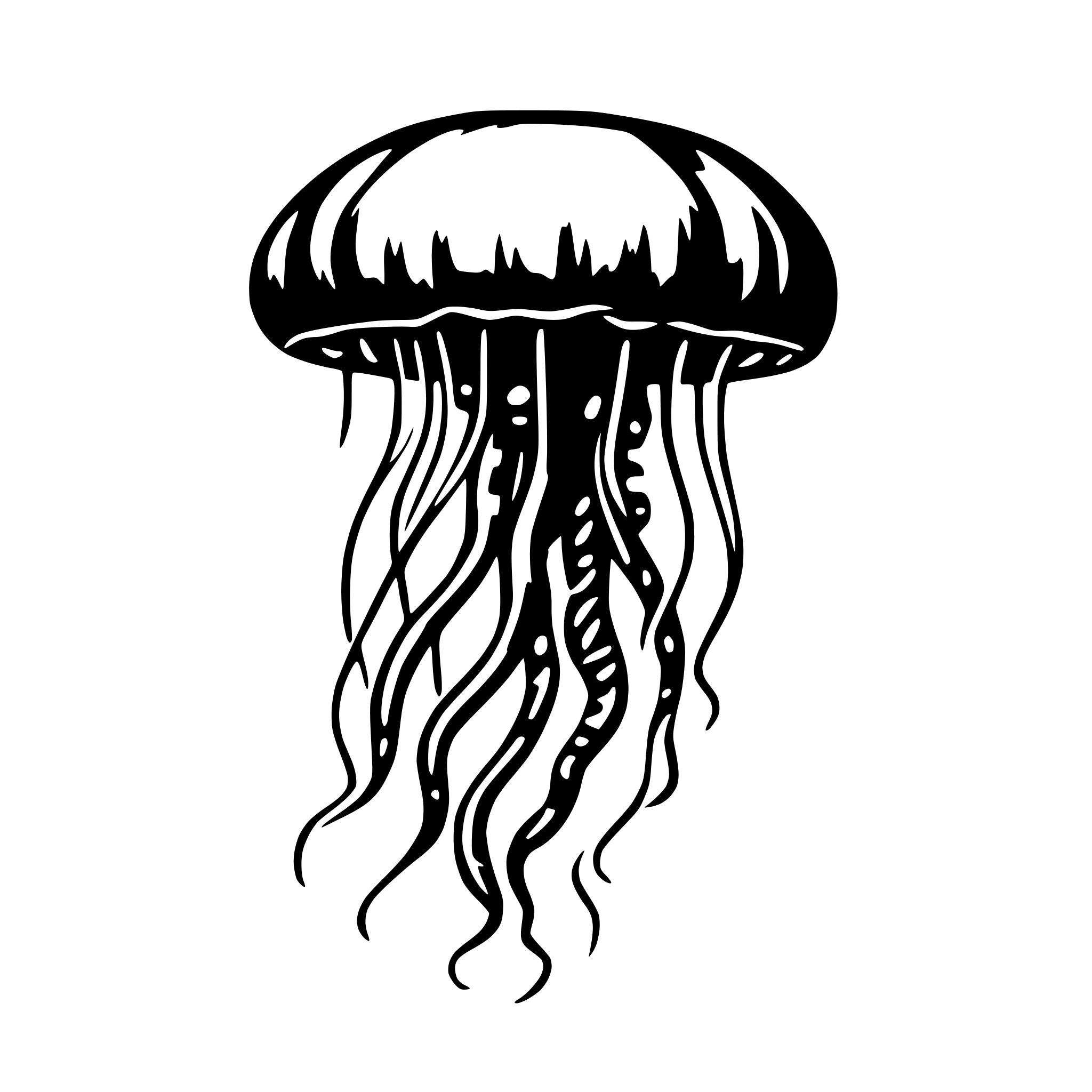 AI-generated SVG of 'Jellyfish'