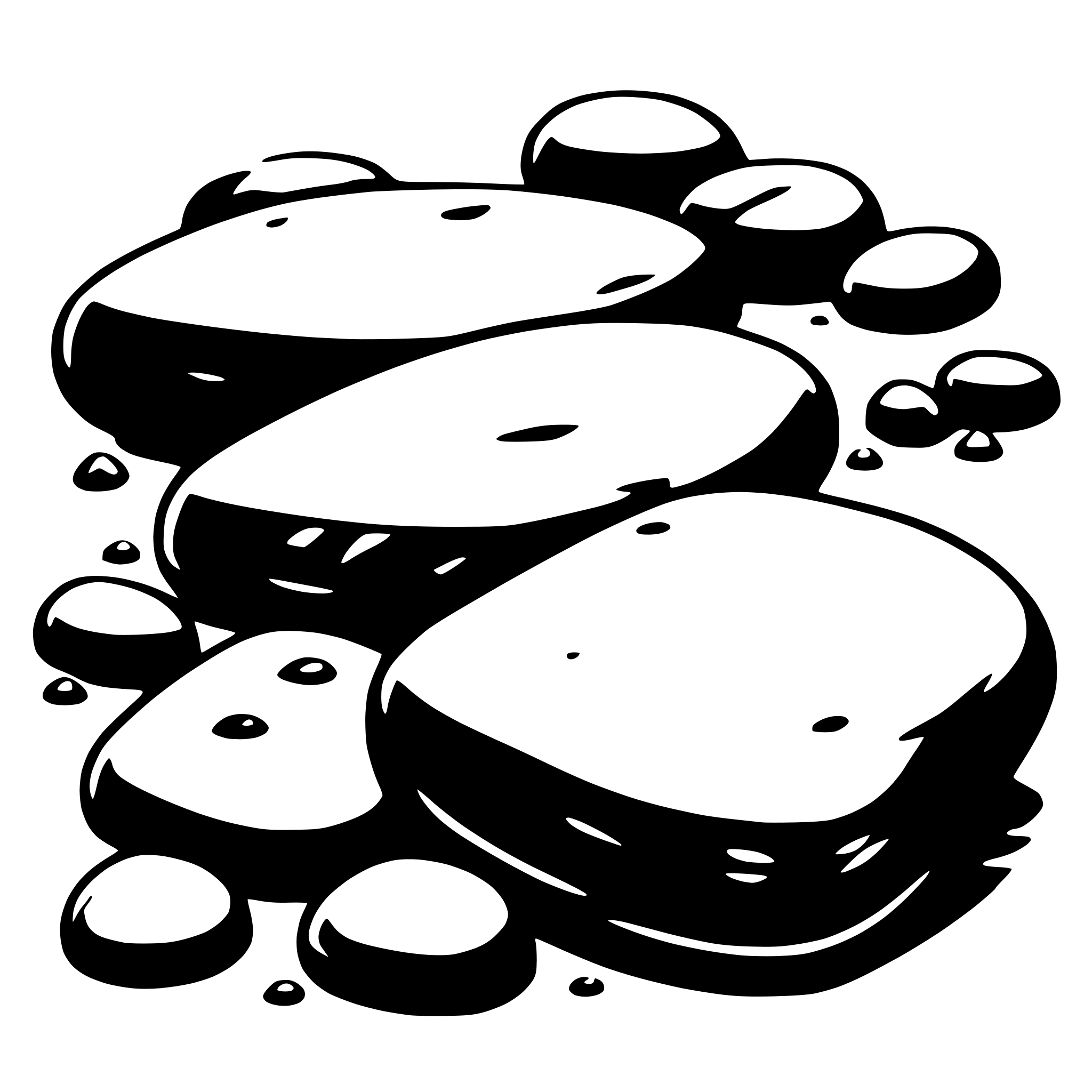 AI-generated SVG of a river stones