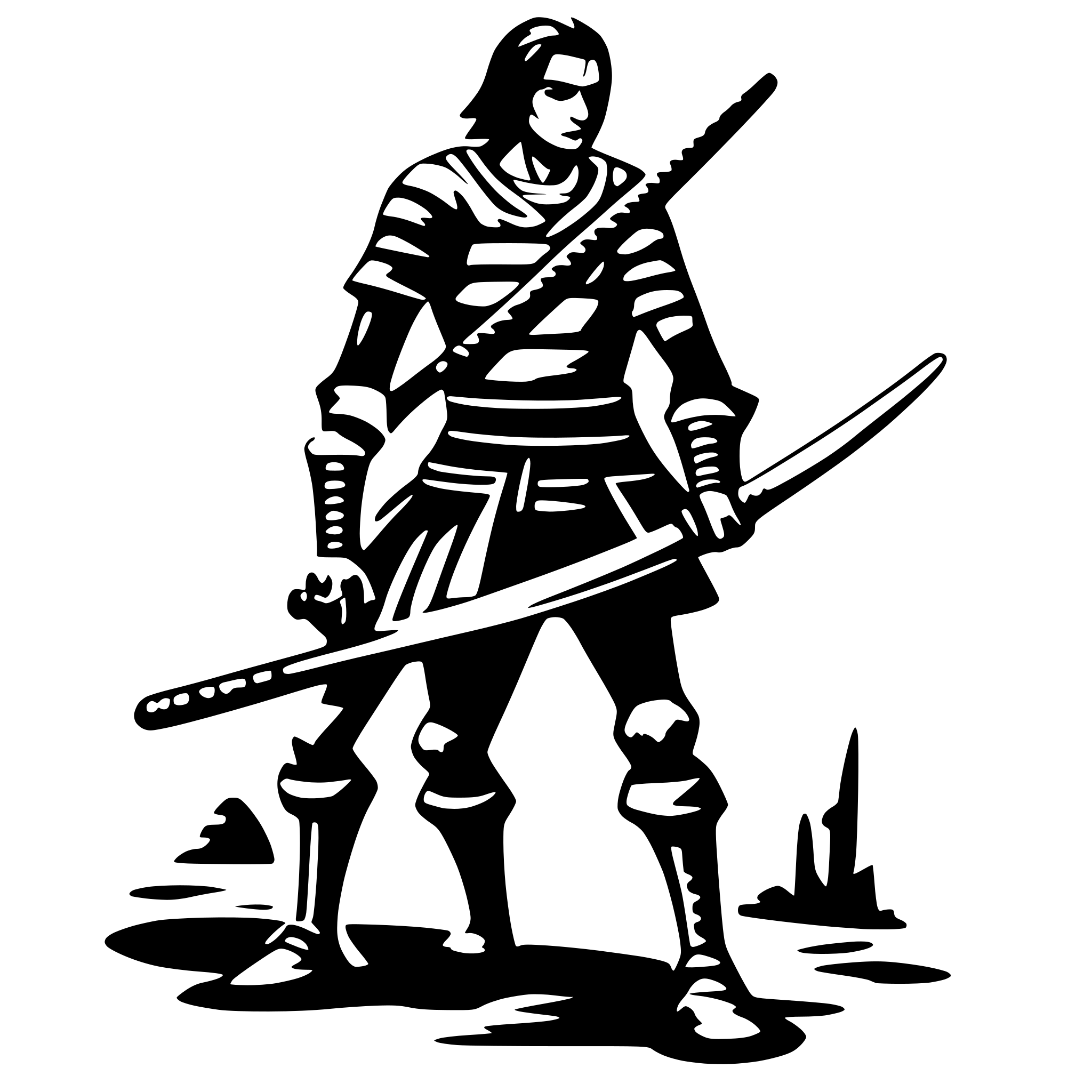 AI-generated SVG of a samurai