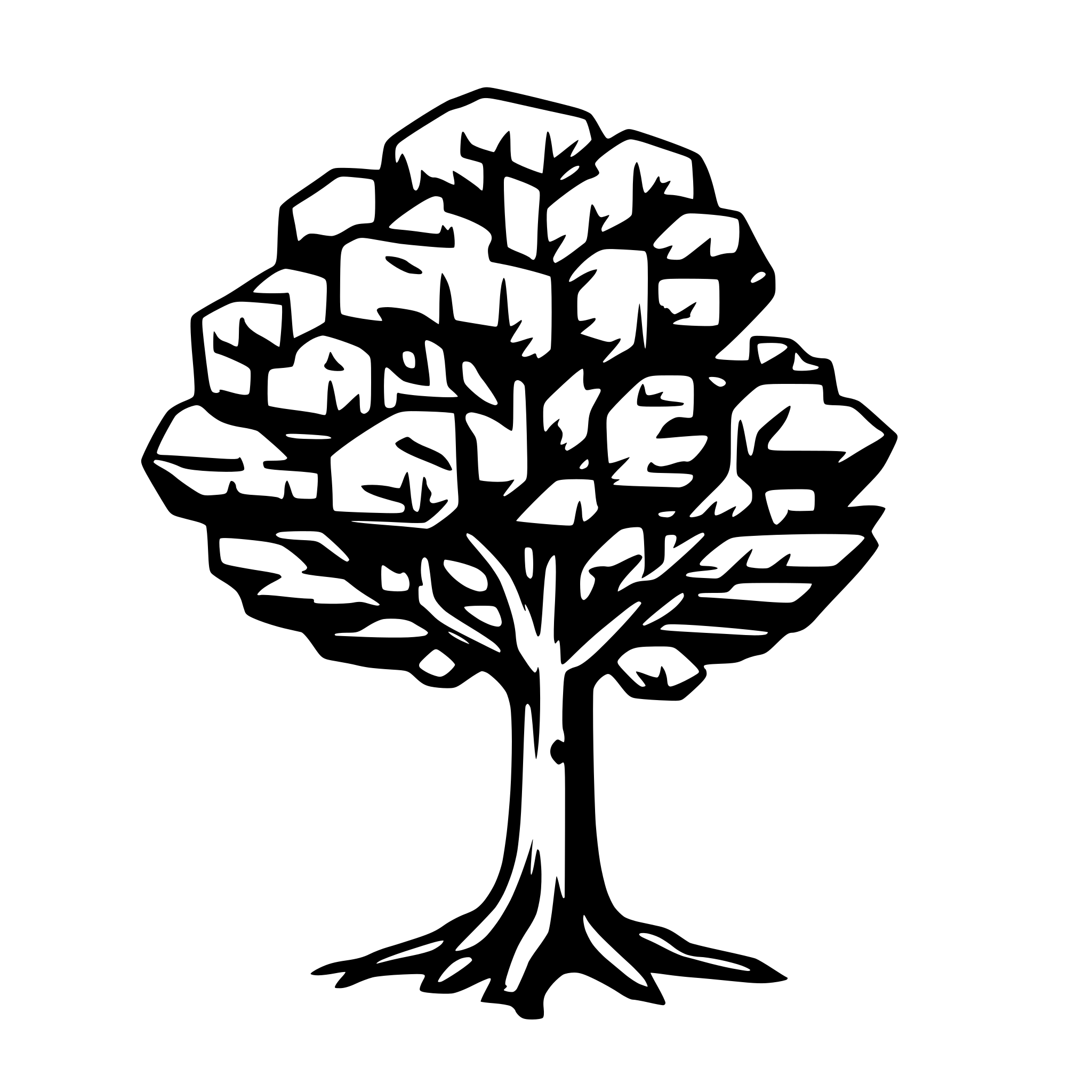 AI-generated SVG of 'a tree made from tec'
